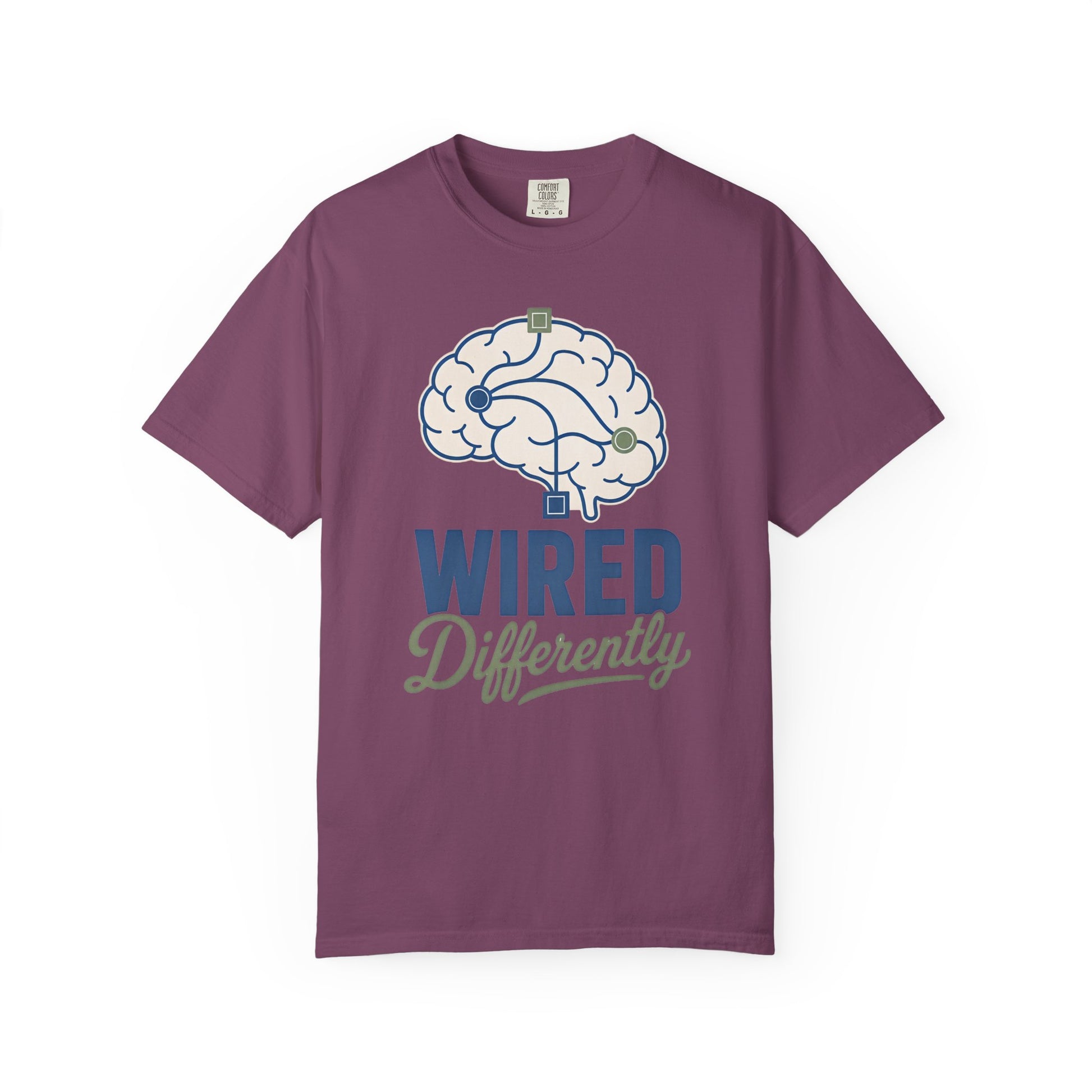 Wired Differently T-Shirt — Brain Graphic Tee for Neurodivergent Pride image