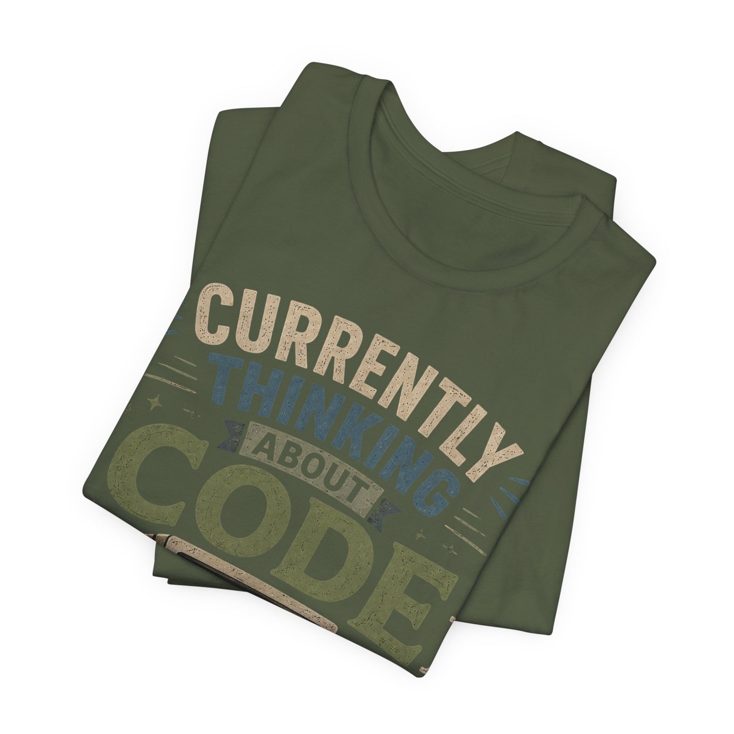 Currently Thinking About Code T-Shirt — Funny Programmer Graphic Tee image 9