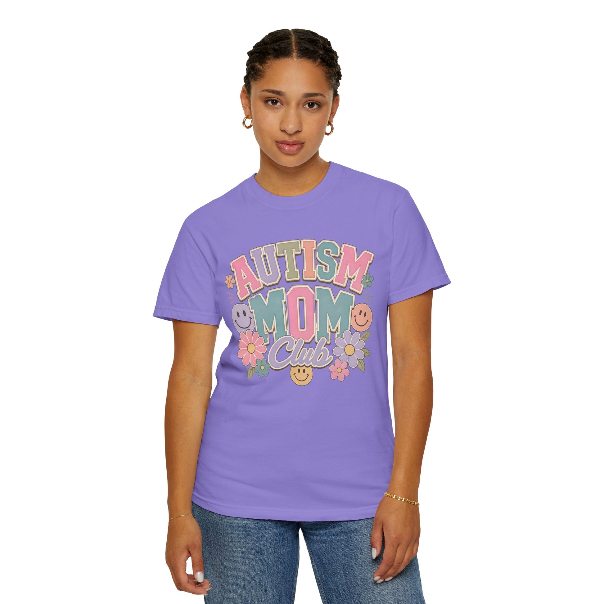 Autism Mom Club T-Shirt — Pastel Floral Support Tee image 17