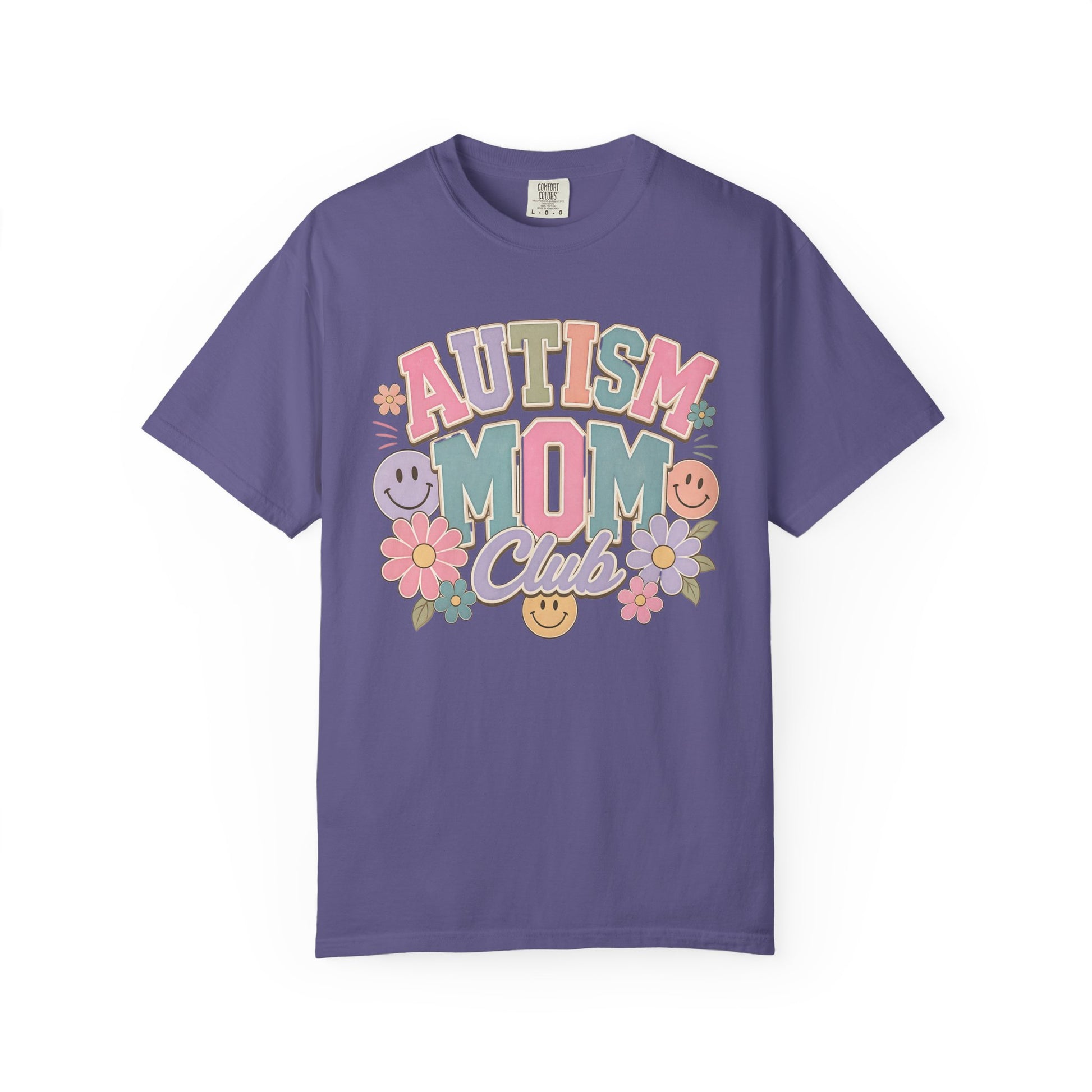 Autism Mom Club T-Shirt — Pastel Floral Support Tee image