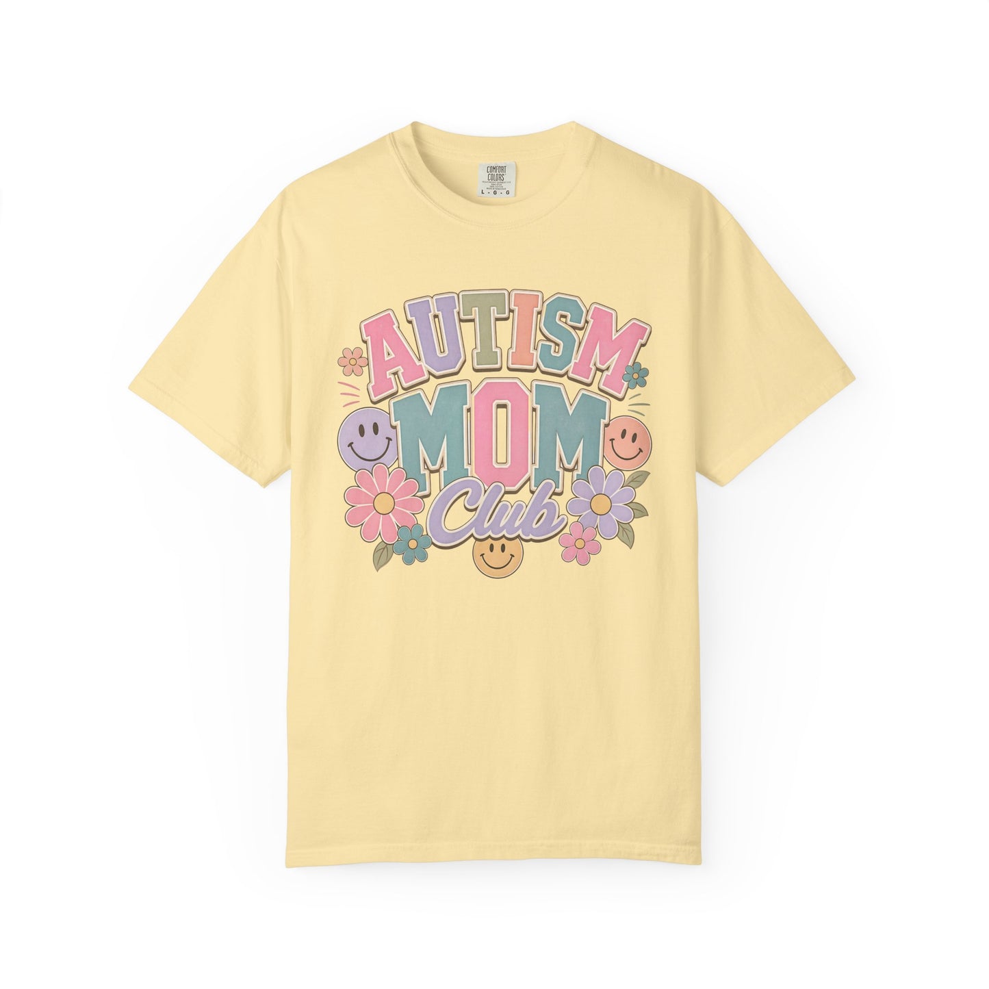 Autism Mom Club T-Shirt — Pastel Floral Support Tee image 4