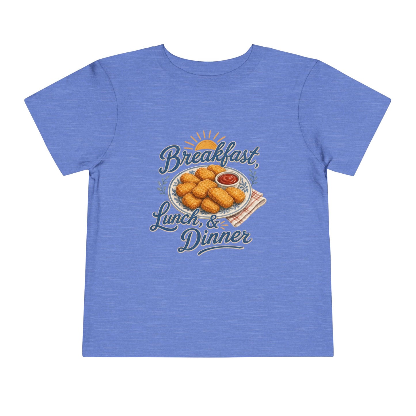 "Breakfast, Lunch & Dinner" Chicken Nugget Shirt Toddler Tee