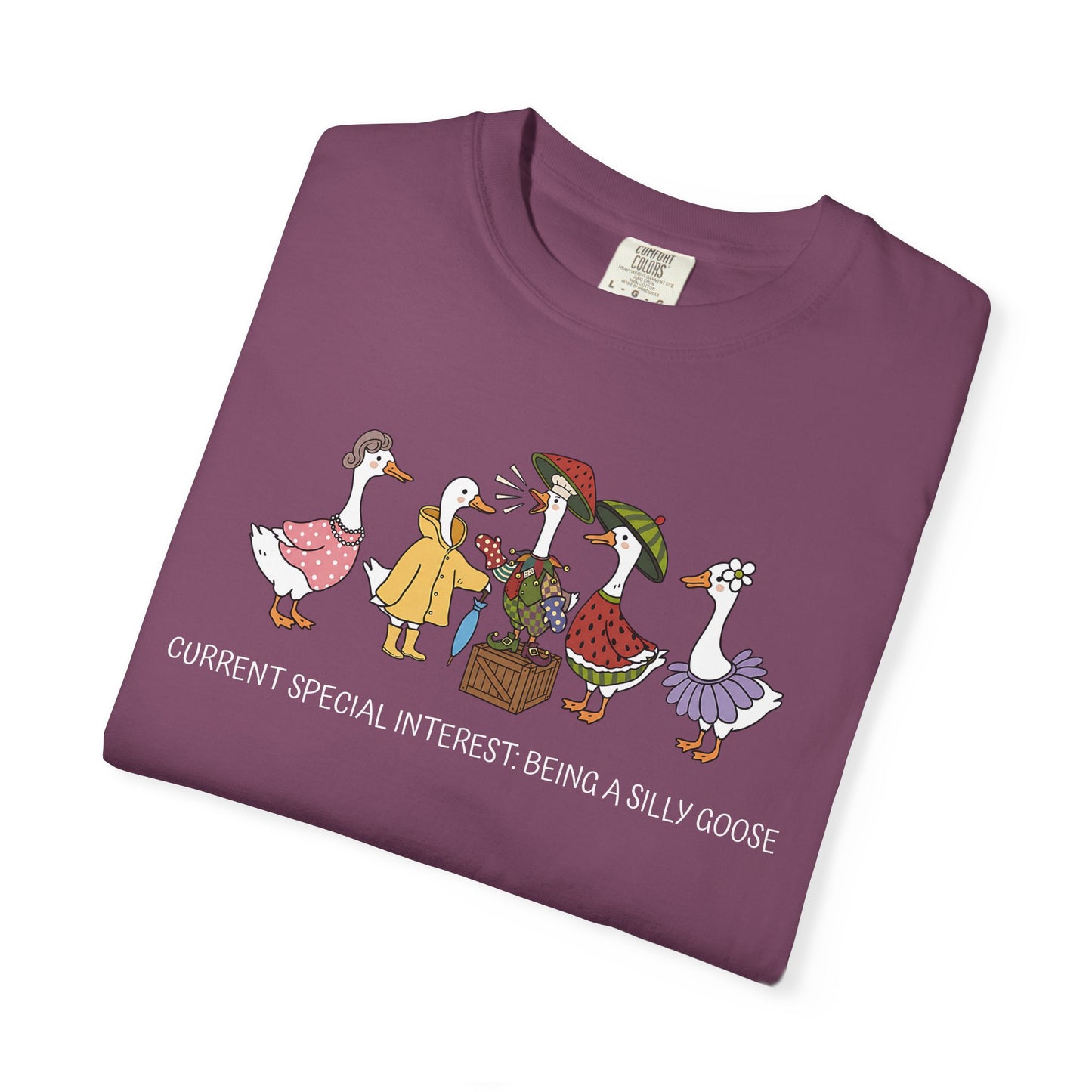 Silly Goose Special Interest Cartoon Graphic T-Shirt — Cute Vintage-style Goose Tee