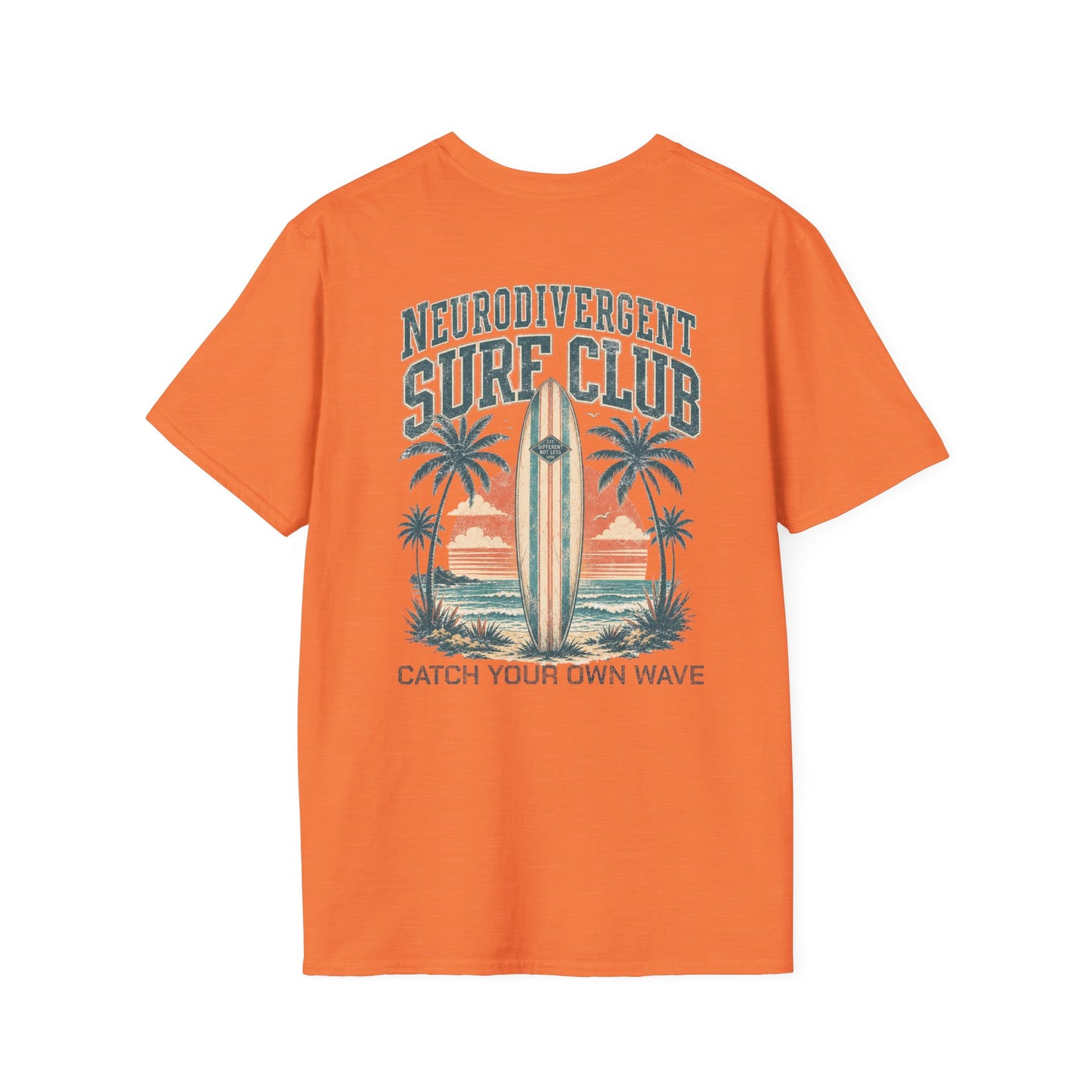 "Catch Your Own Wave" Neurodivergent Surf Club Graphic Tee Shirt