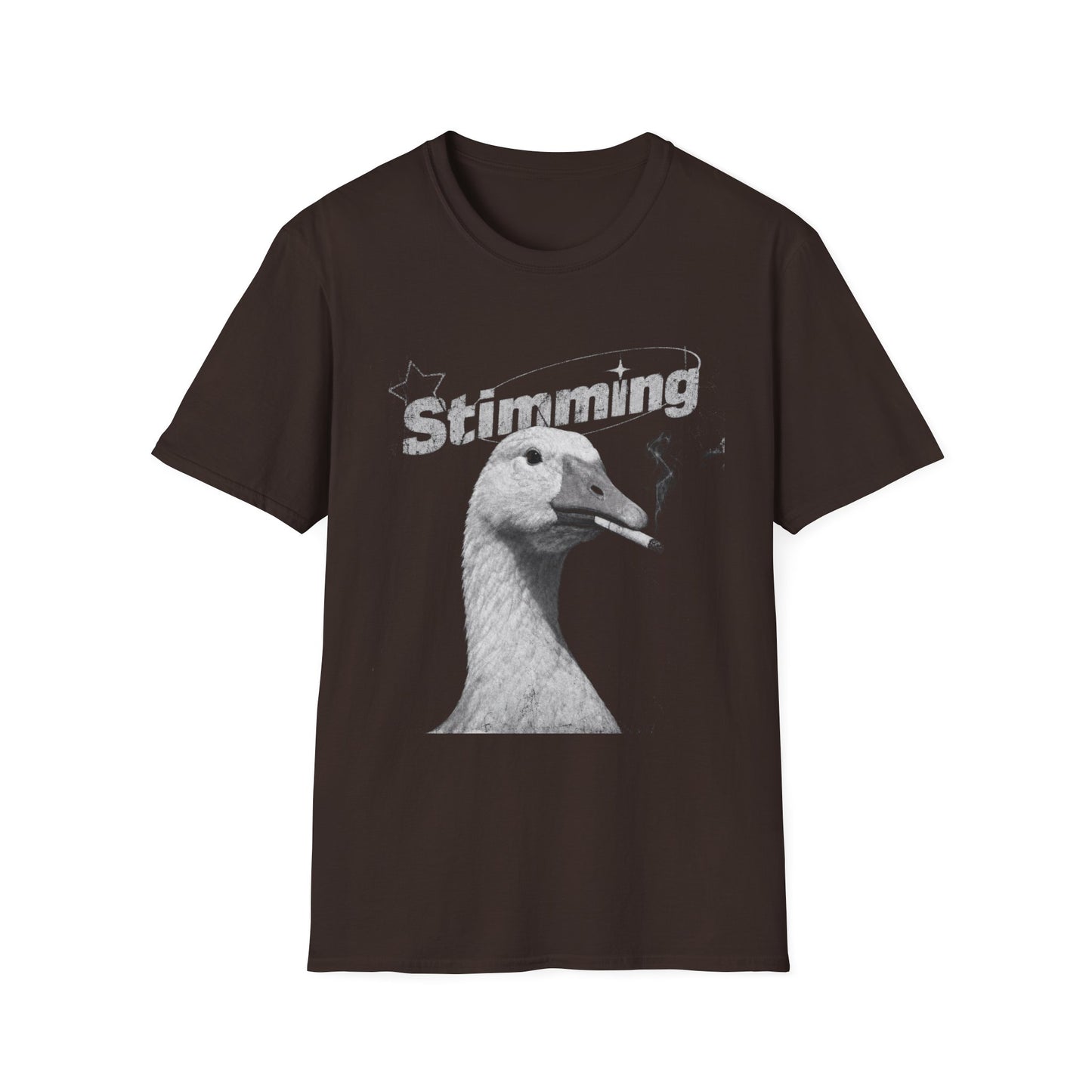 Stimming Goose T‑Shirt — Retro Silly Goose Graphic Tee for Autism & Sensory Pride