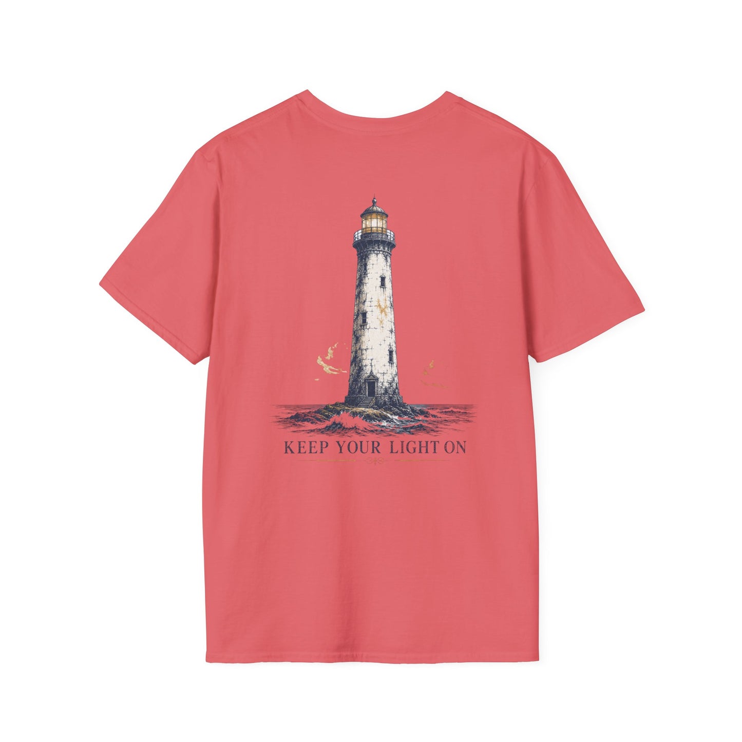 "Keep Your Light On" Vintage Lighthouse Graphic Tee