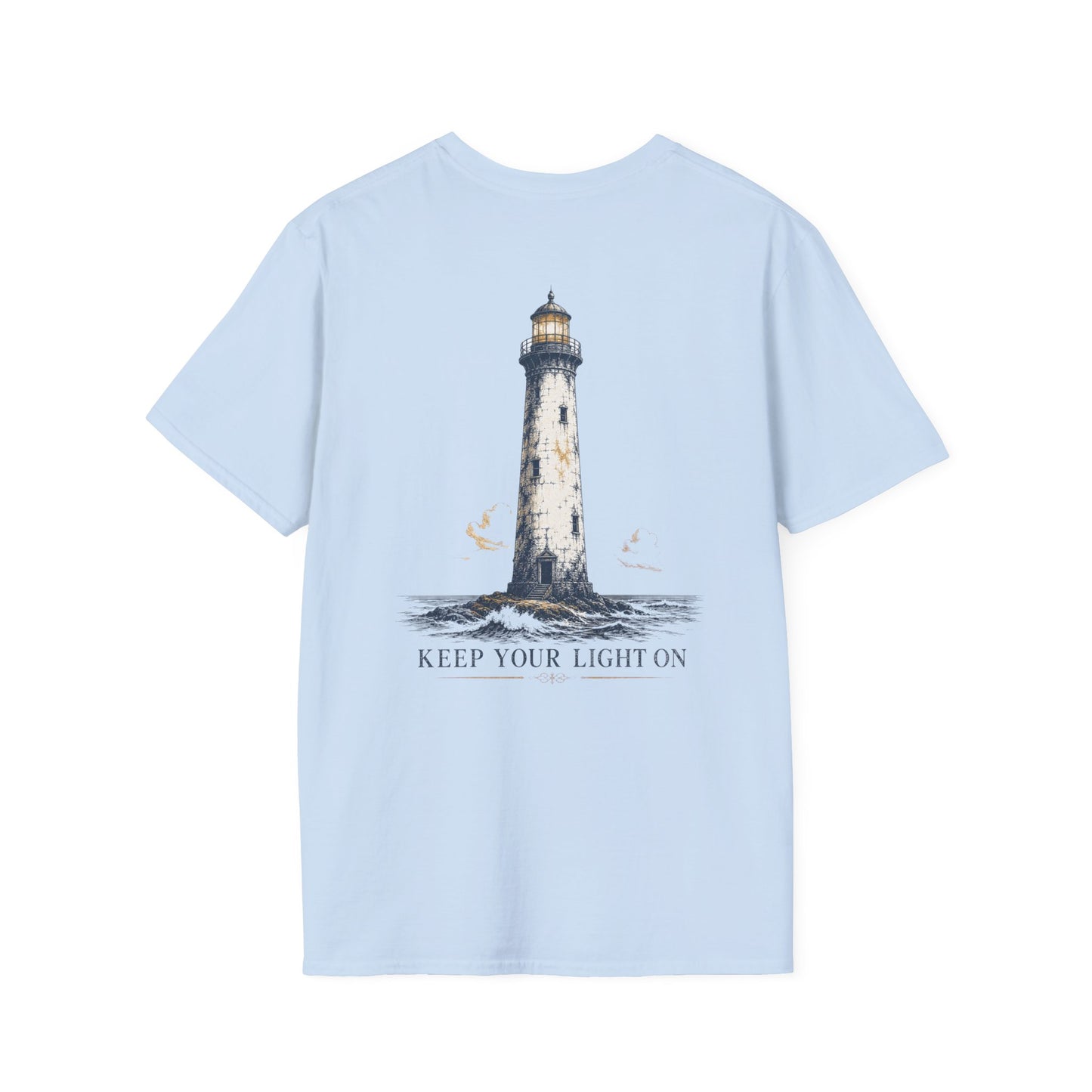 "Keep Your Light On" Vintage Lighthouse Graphic Tee