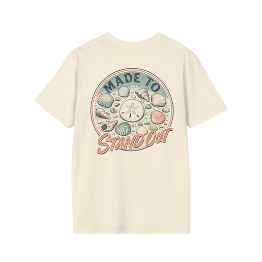 Made To Stand Out- vintage illustration style, retro coastal colors, distressed screen print T-Shirt