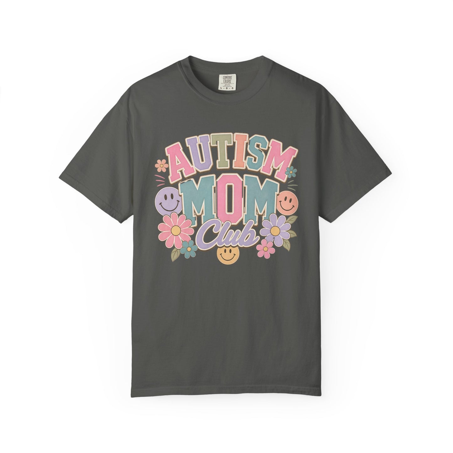 Autism Mom Club T-Shirt — Pastel Floral Support Tee image