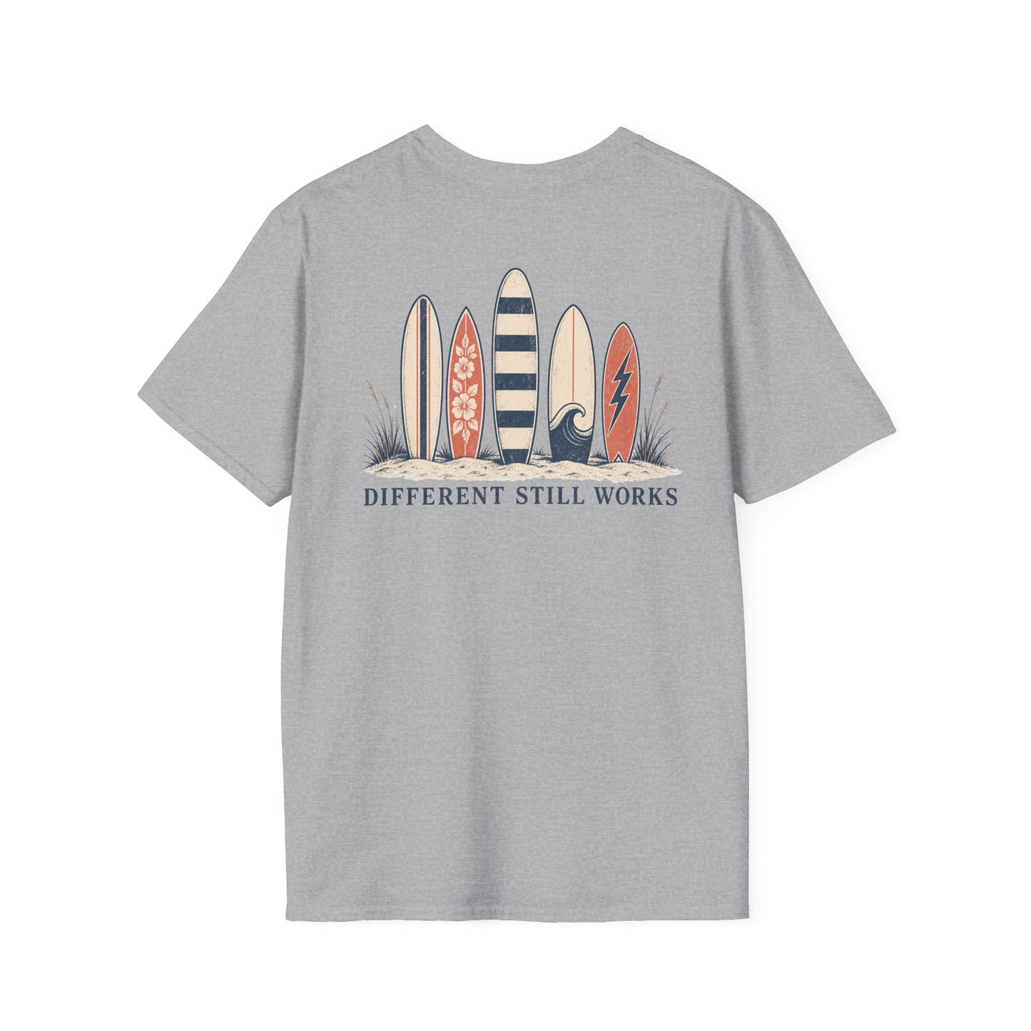 "Different Still Works" Vintage Surfboard Graphic Tee