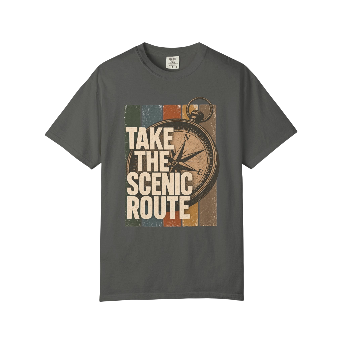 Take the Scenic Route T-Shirt — Vintage Compass Travel Tee
