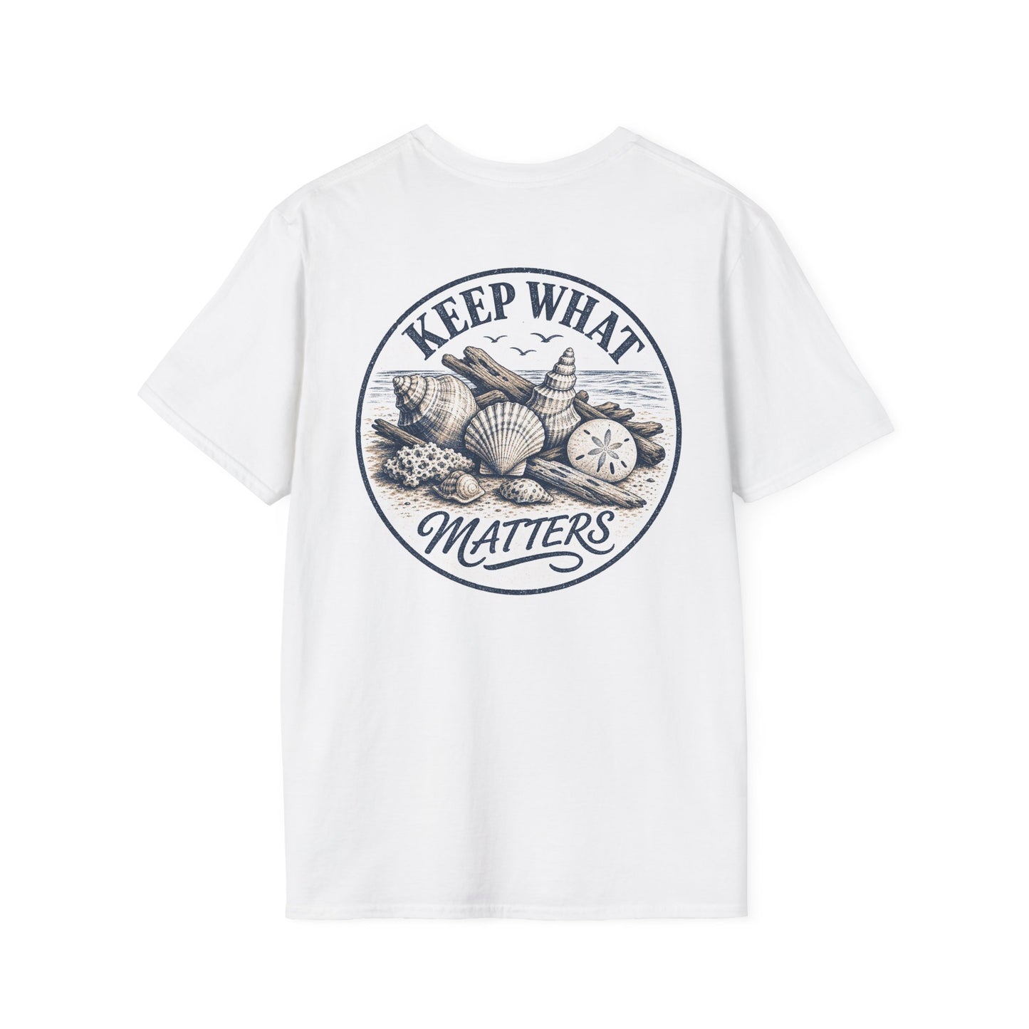 Keep What Matters Coastal Seashell T-Shirt
