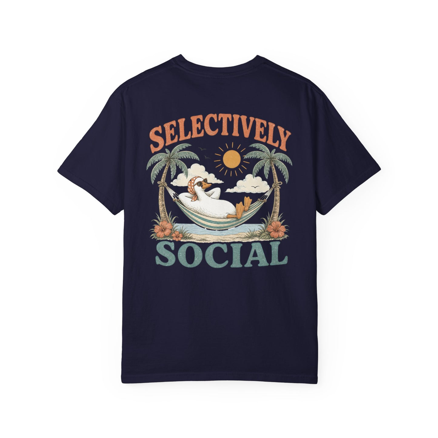 Selectively Social Silly Goose T-Shirt —BACK PRINT- Relaxed Hammock Graphic Tee