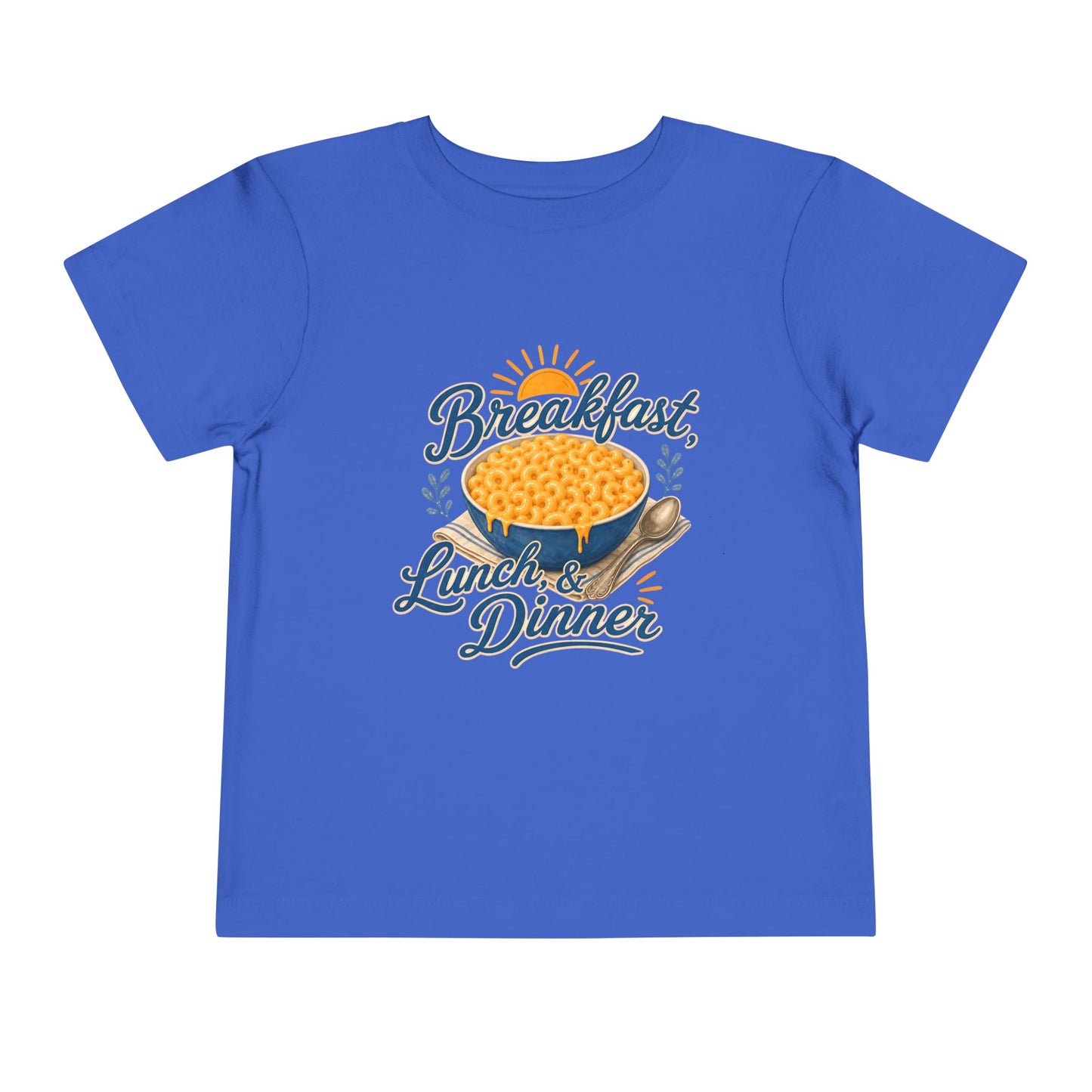 "Breakfast, Lunch & Dinner" Mac and Cheese Kids Shirt Toddler Tee