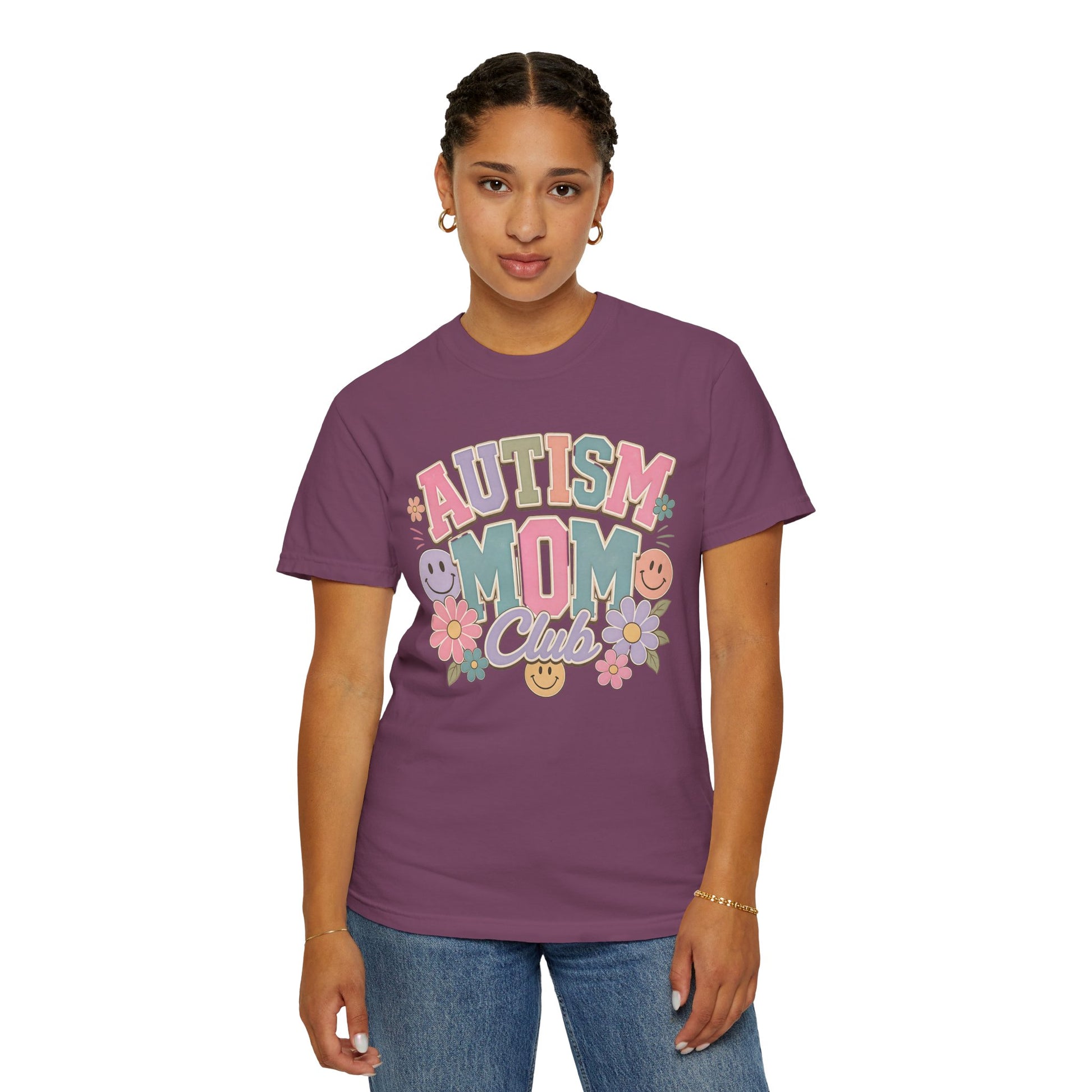 Autism Mom Club T-Shirt — Pastel Floral Support Tee image 27