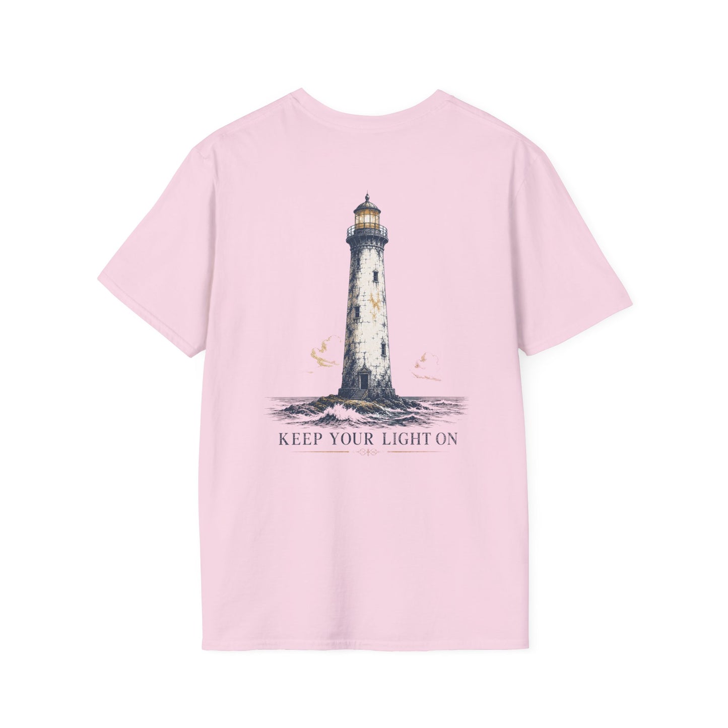 "Keep Your Light On" Vintage Lighthouse Graphic Tee