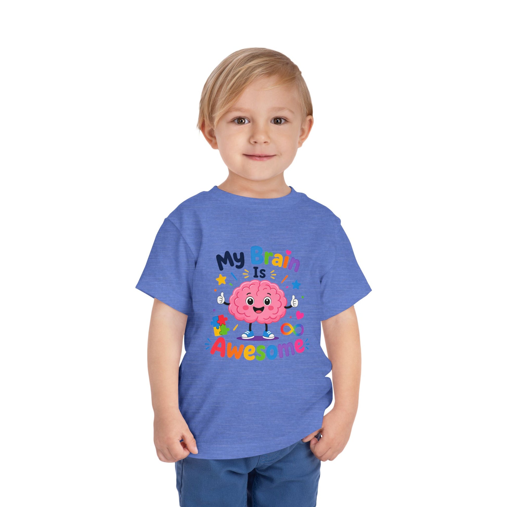 Toddler Tee — "My Brain Is Awesome" Cute Brain Graphic Kids T‑Shirt image 31