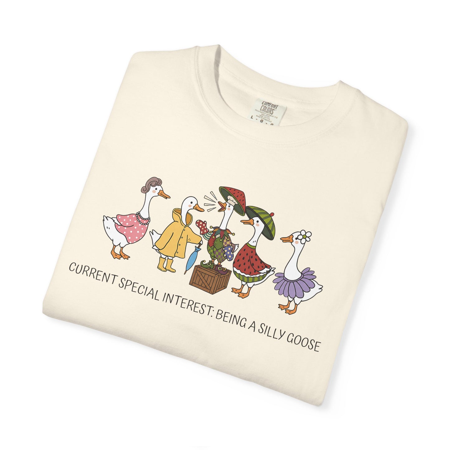 Silly Goose Special Interest Cartoon Graphic T-Shirt — Cute Vintage-style Goose Tee