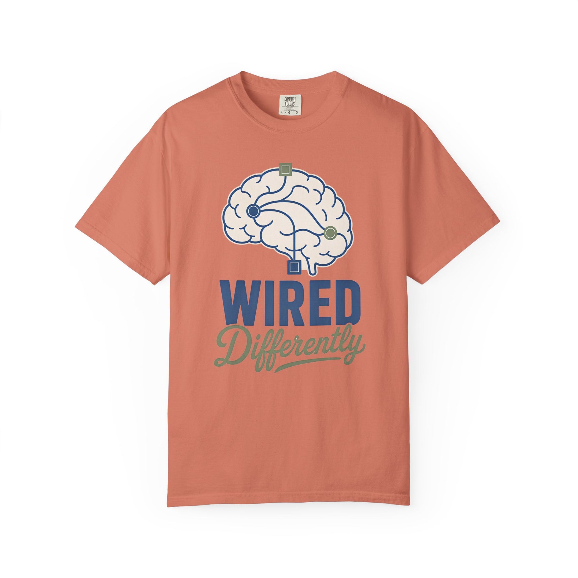 Wired Differently T-Shirt — Brain Graphic Tee for Neurodivergent Pride image