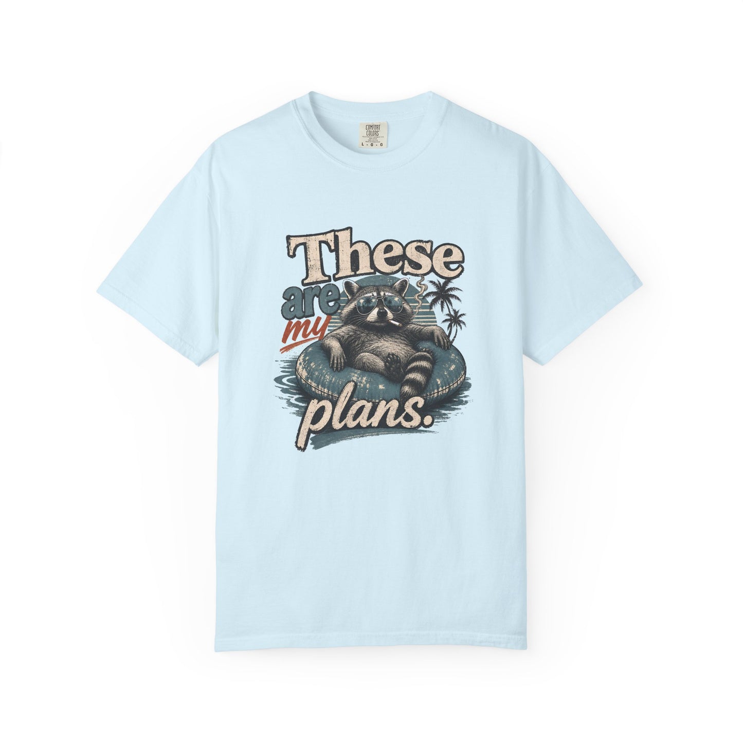 These Are My Plans T-Shirt — Neurodivergent Raccoon Beach Vibes Graphic Tee