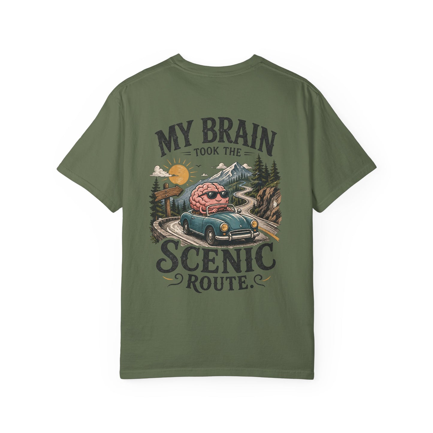 "My Brain Took the Scenic Route" ADHD Graphic Tee