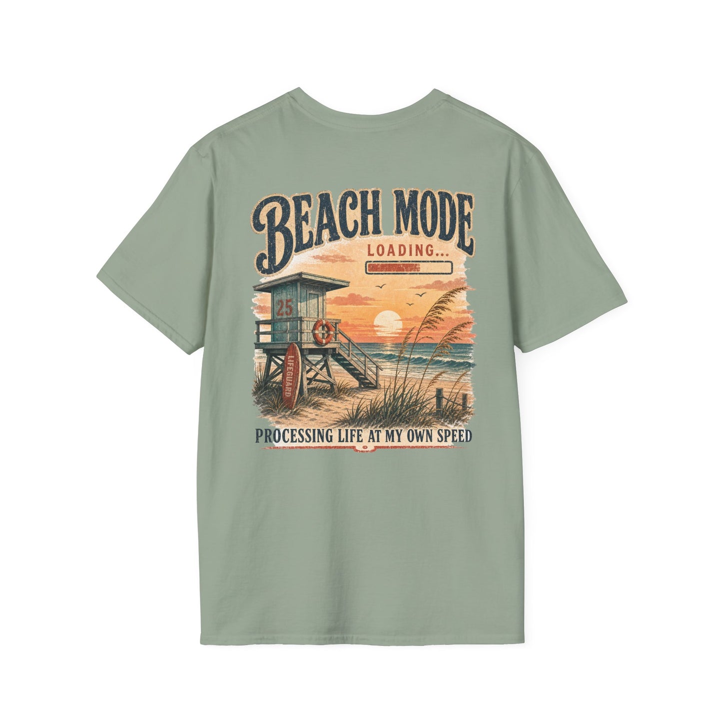 Beach Mode Loading "Processing Life At My Own Speed" Graphic Tee