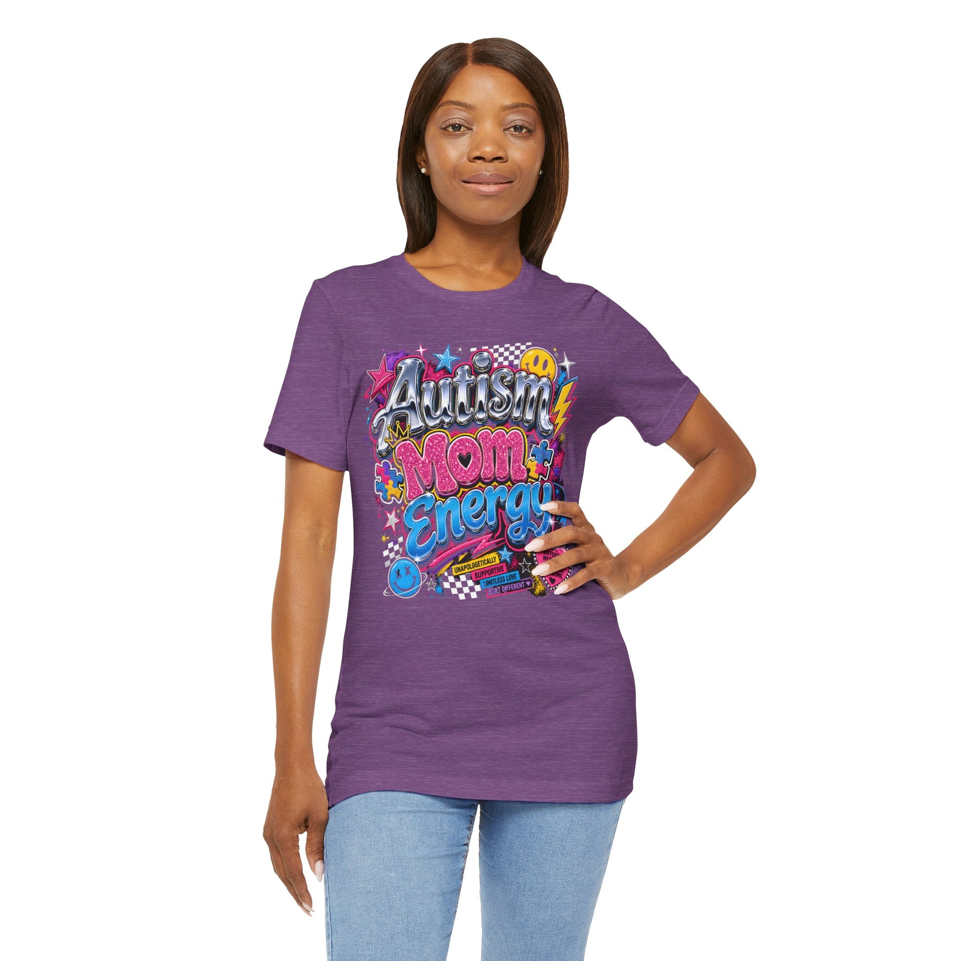 Autism Mom Energy T-Shirt — Colorful Supportive Graphic Tee for Autism Awareness image 20