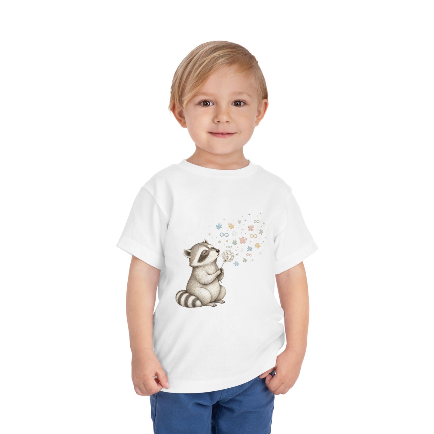 Toddler Tee — Cute Raccoon Blowing Bubbles Graphic Shirt for Kids image 2