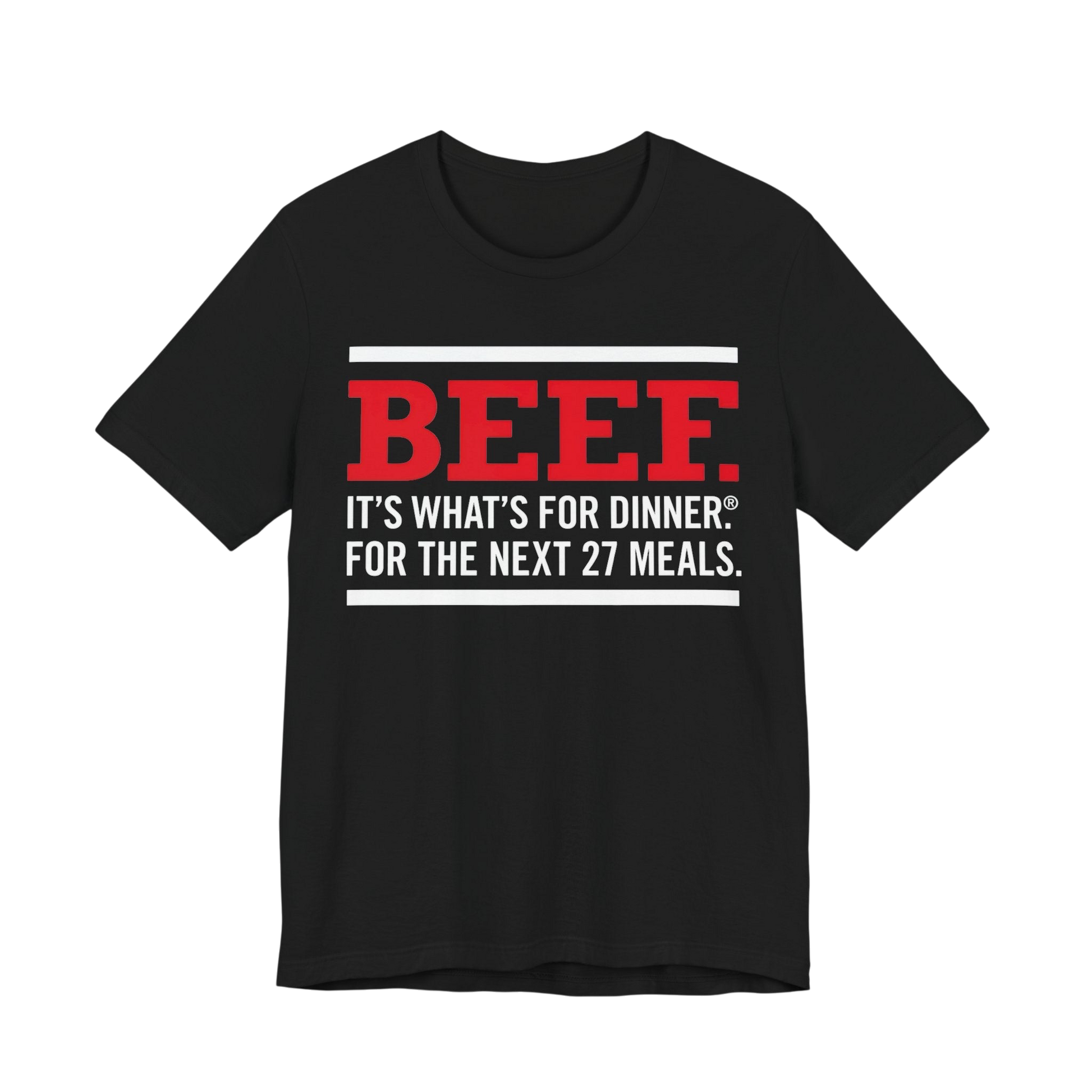 Beef It's What's For Dinner Funny Graphic Tee — Autistic Routine T-Shirt image 0