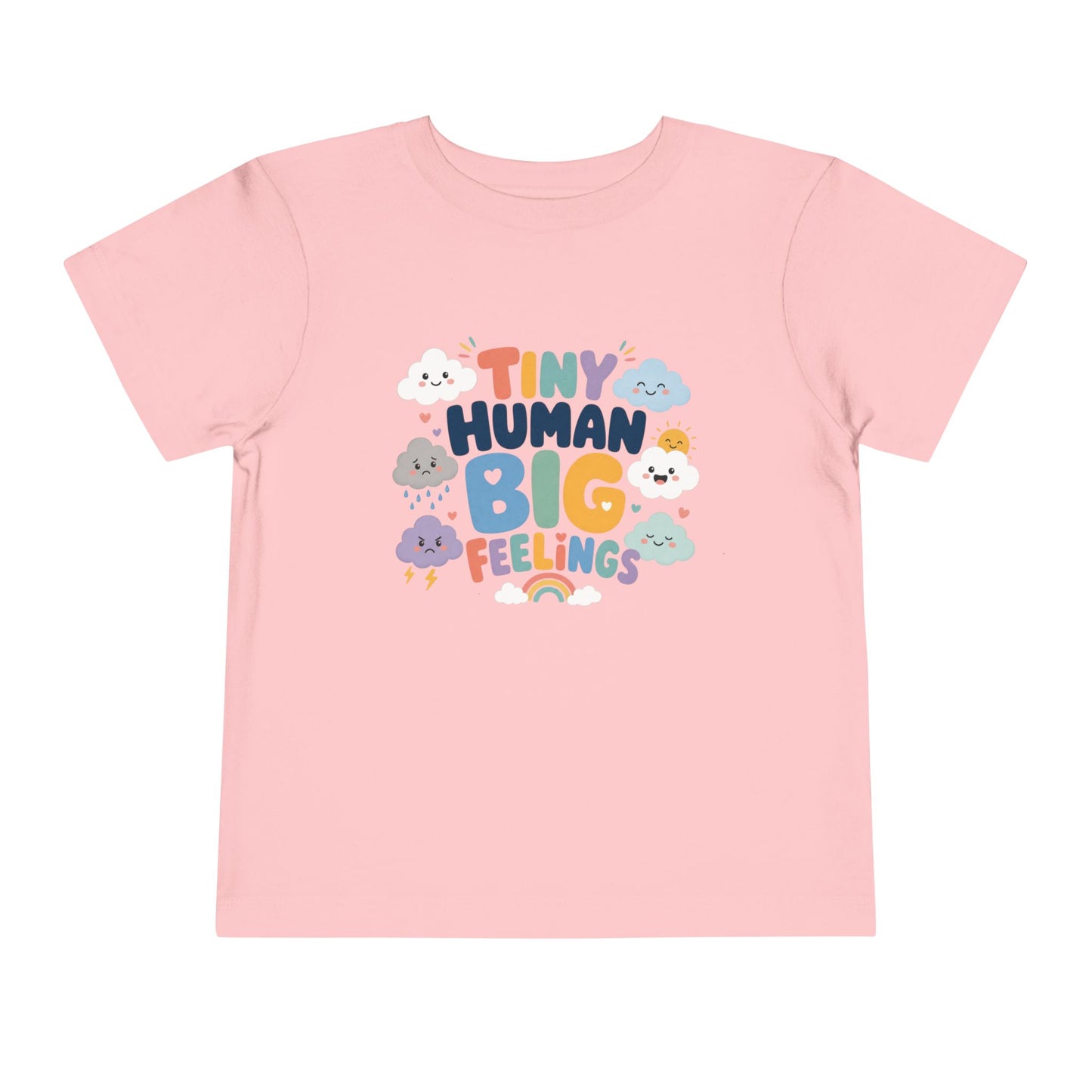 Tiny Human Big Feelings Toddler Tee - Pink, 5T image