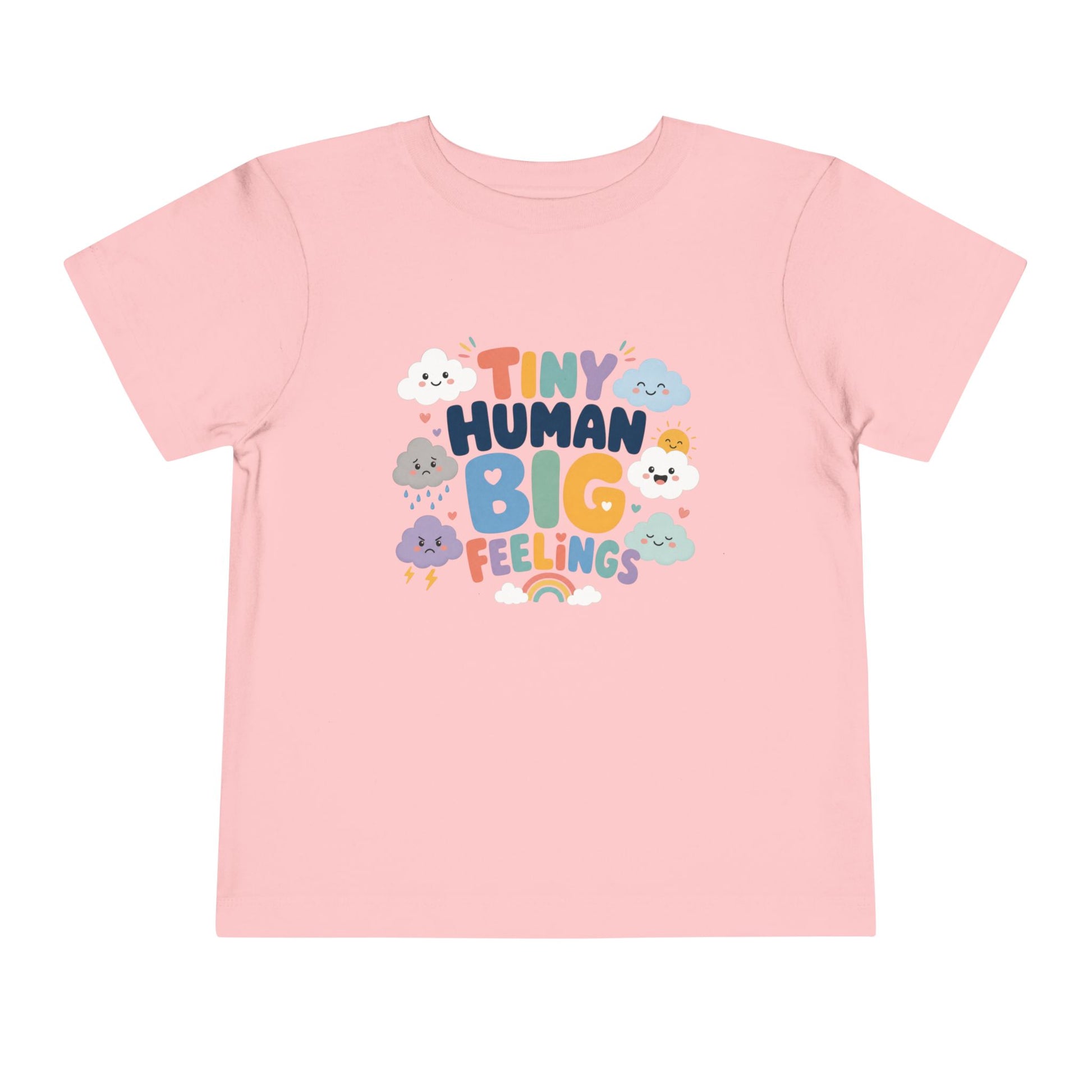 Tiny Human Big Feelings Toddler Tee - Pink, 5T image
