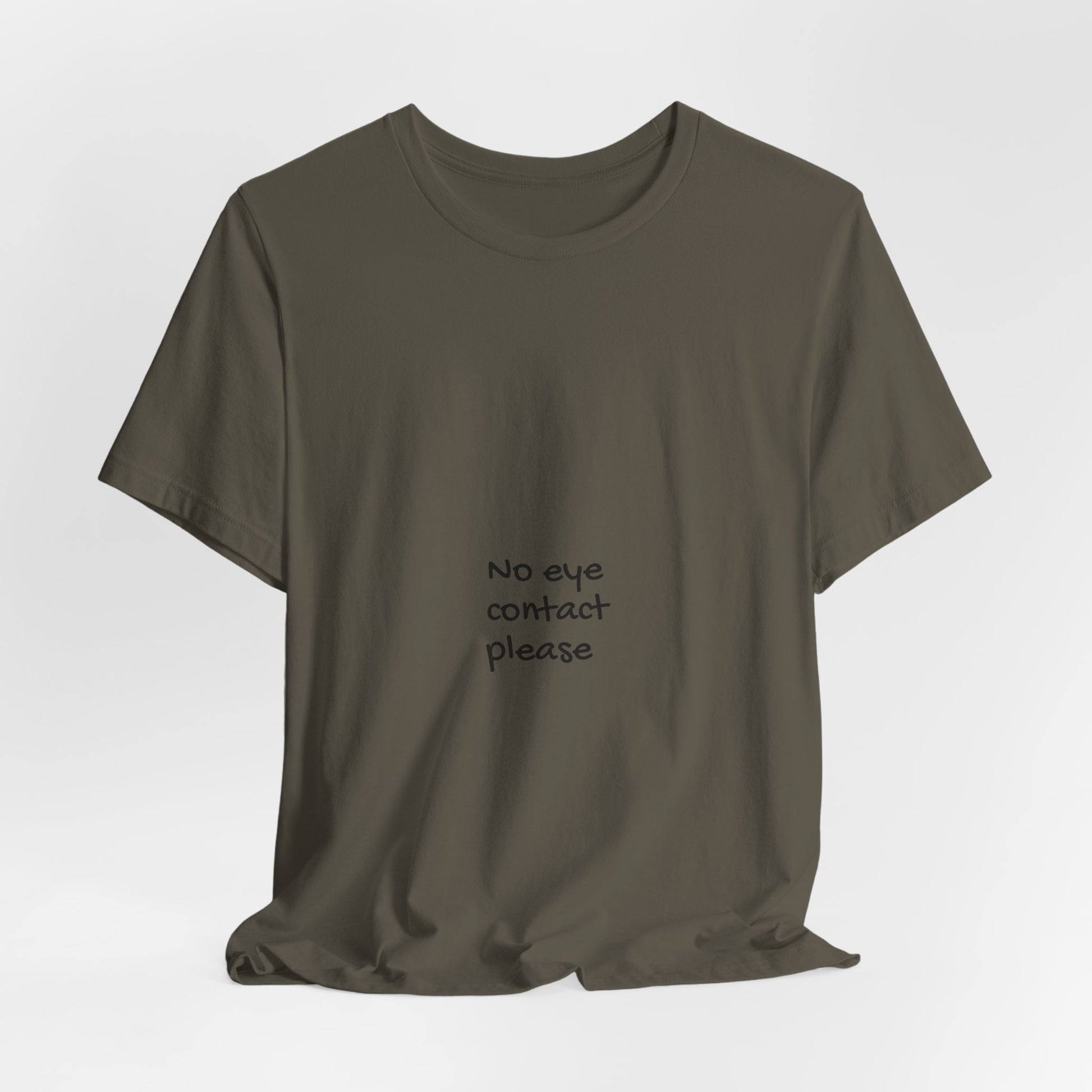 No Eye Contact Please T-Shirt — Funny Introvert Social Humor Tee image 15