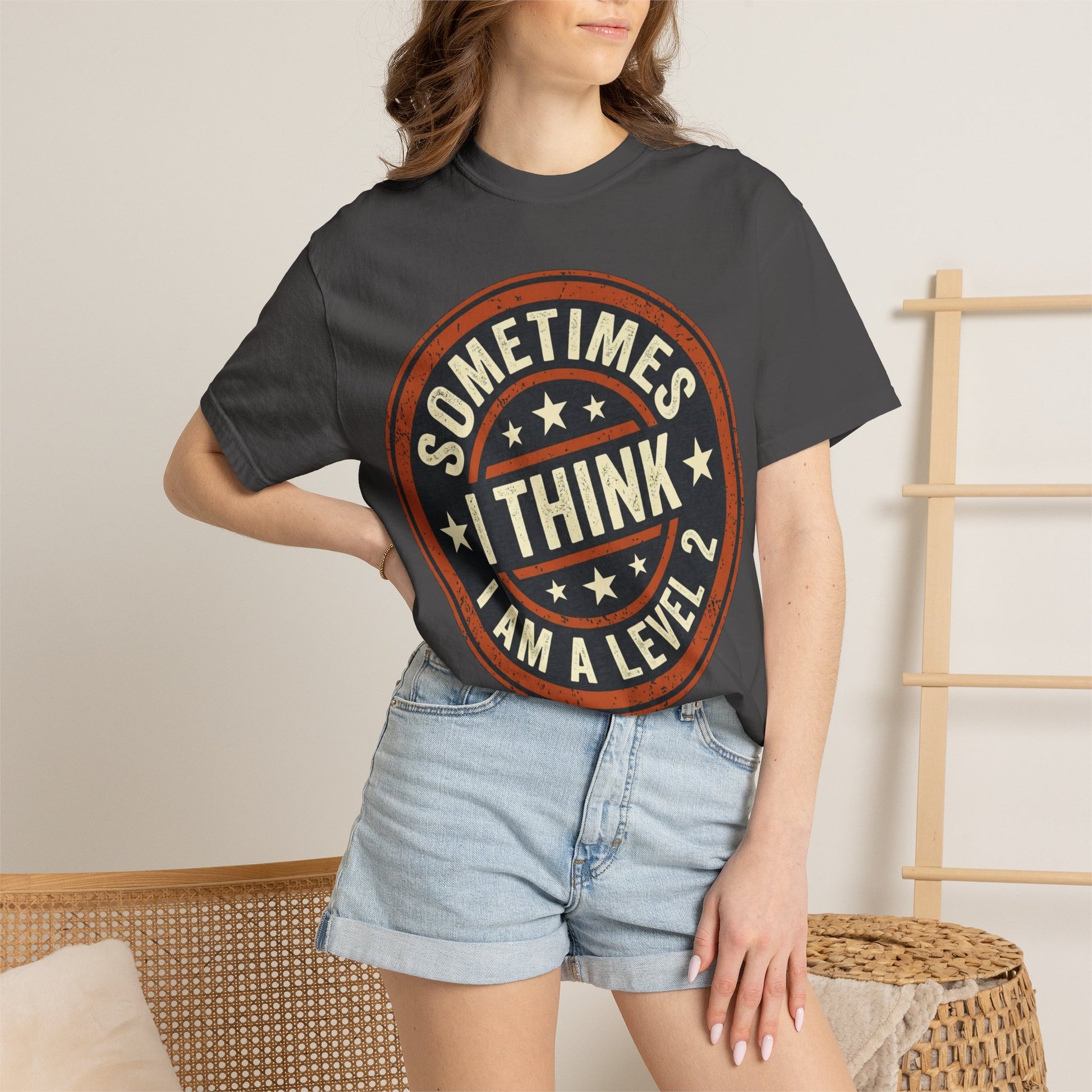 Sometimes I think I Am A Level 2 T-Shirt - Funny Humorous -Spectrum Scale image 51