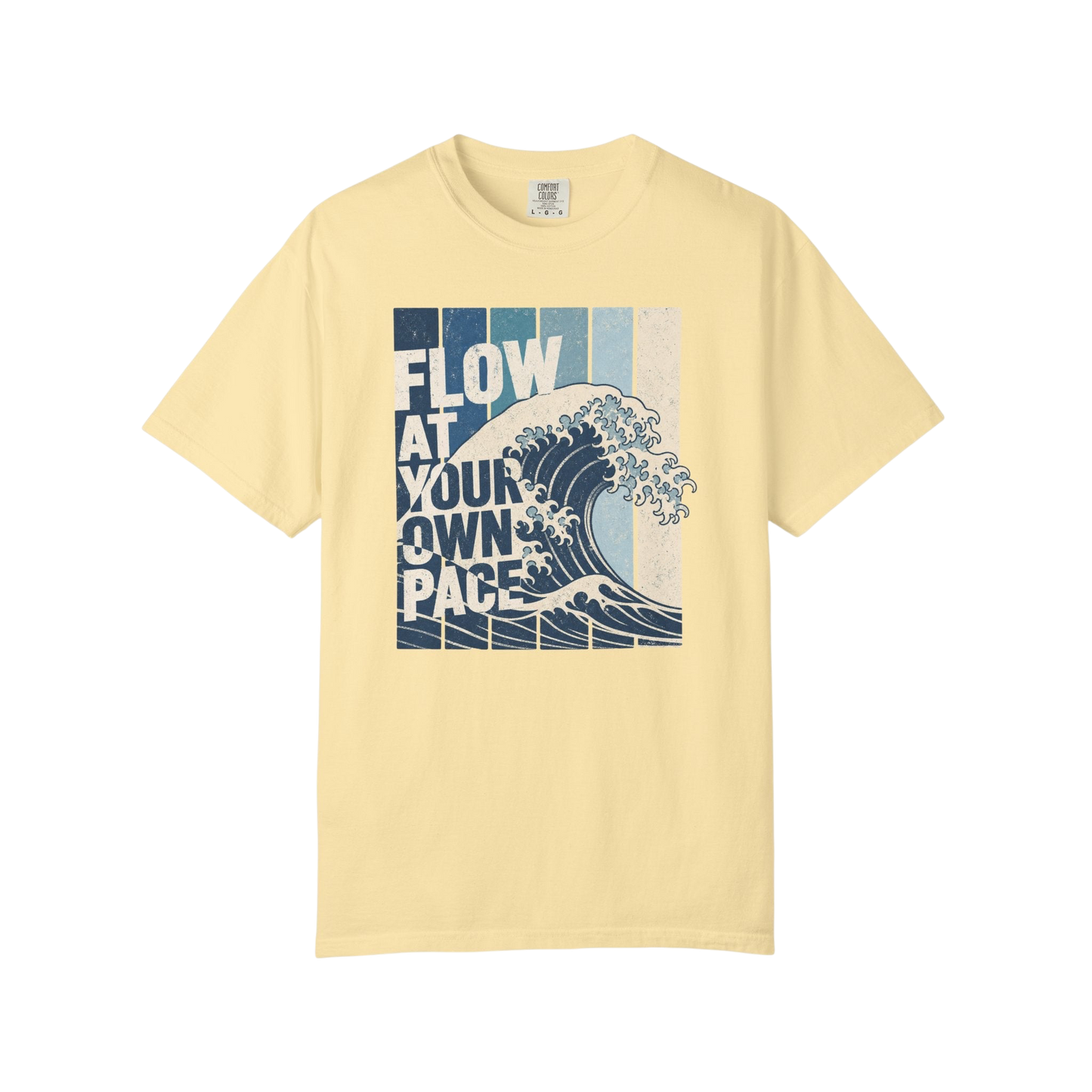 Flow at Your Own Pace T-Shirt — Vintage Surf Wave Graphic Tee