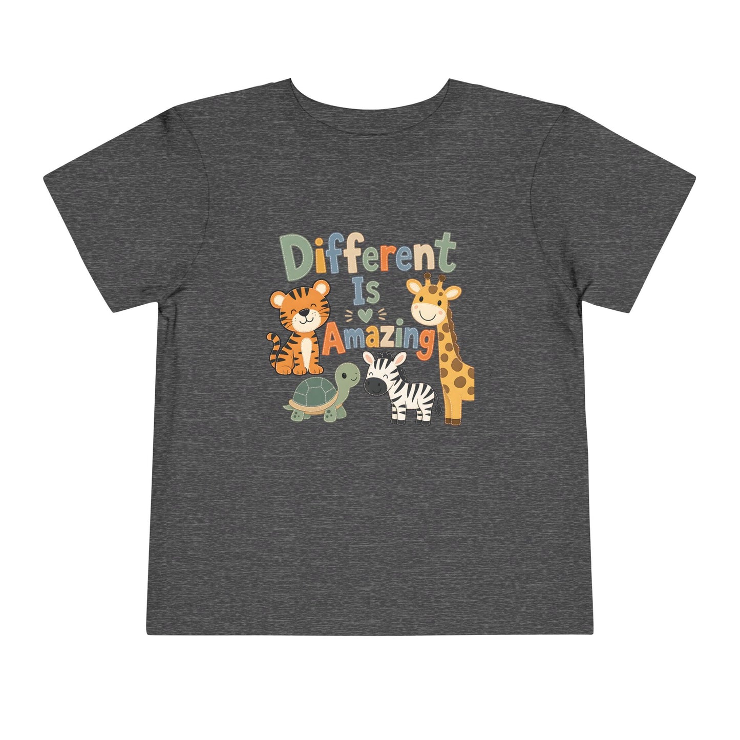 Toddler Tee — Repeating 'Inevitably Playful' Text Design