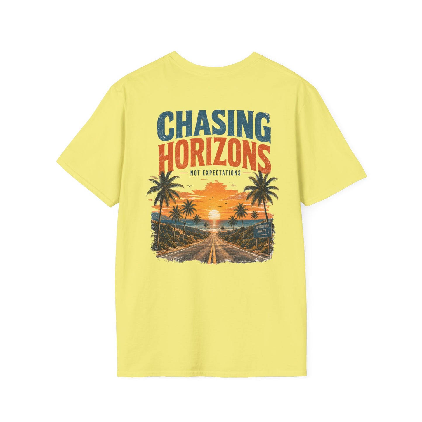 Chasing Horizons Graphic Tee – Retro Open Road T-Shirt