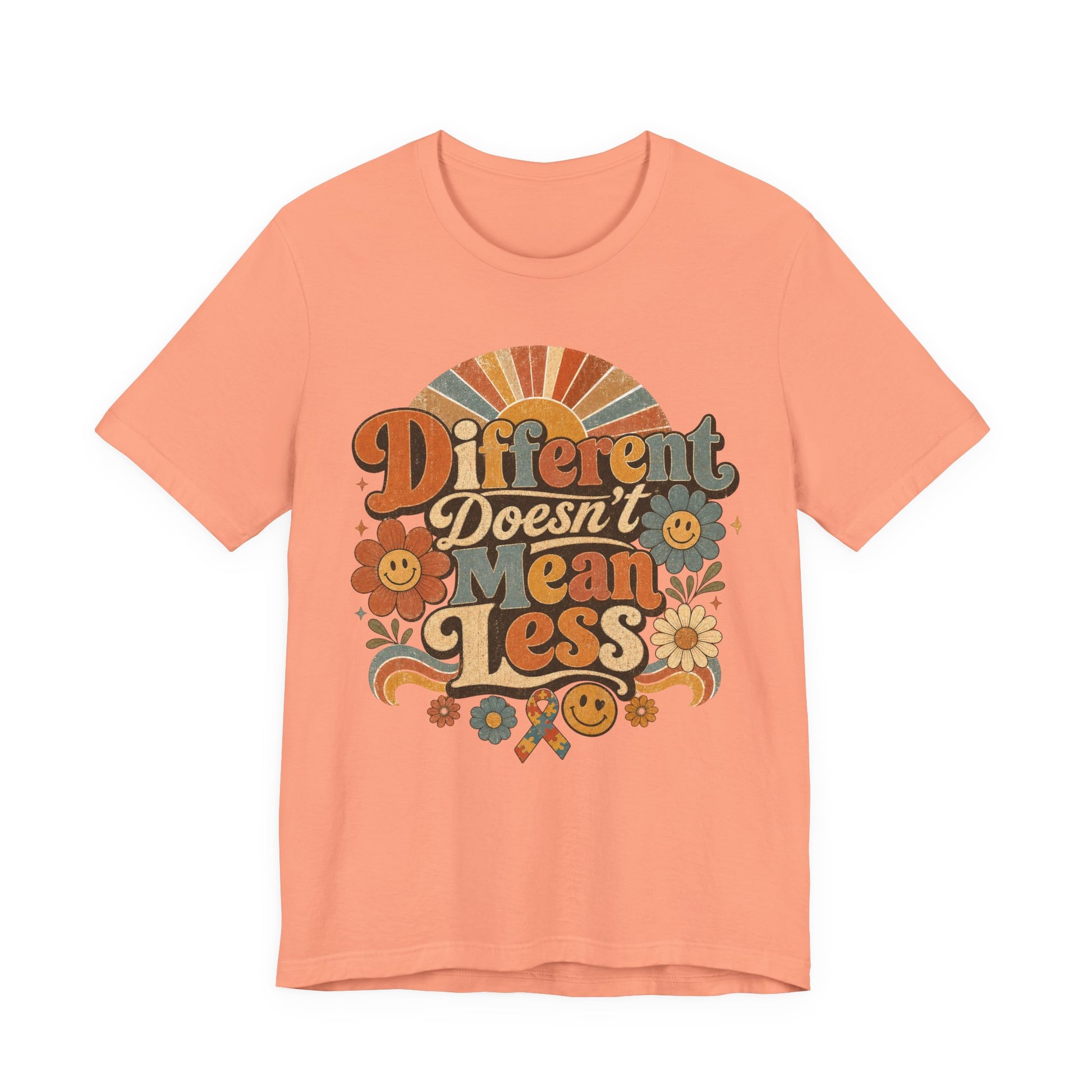 Different Doesn't Mean Less Retro Graphic Tee image