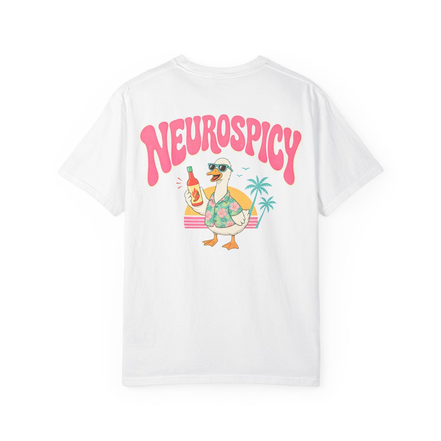 Neurospicy Silly Goose Tee — Retro Beach Graphic T-Shirt