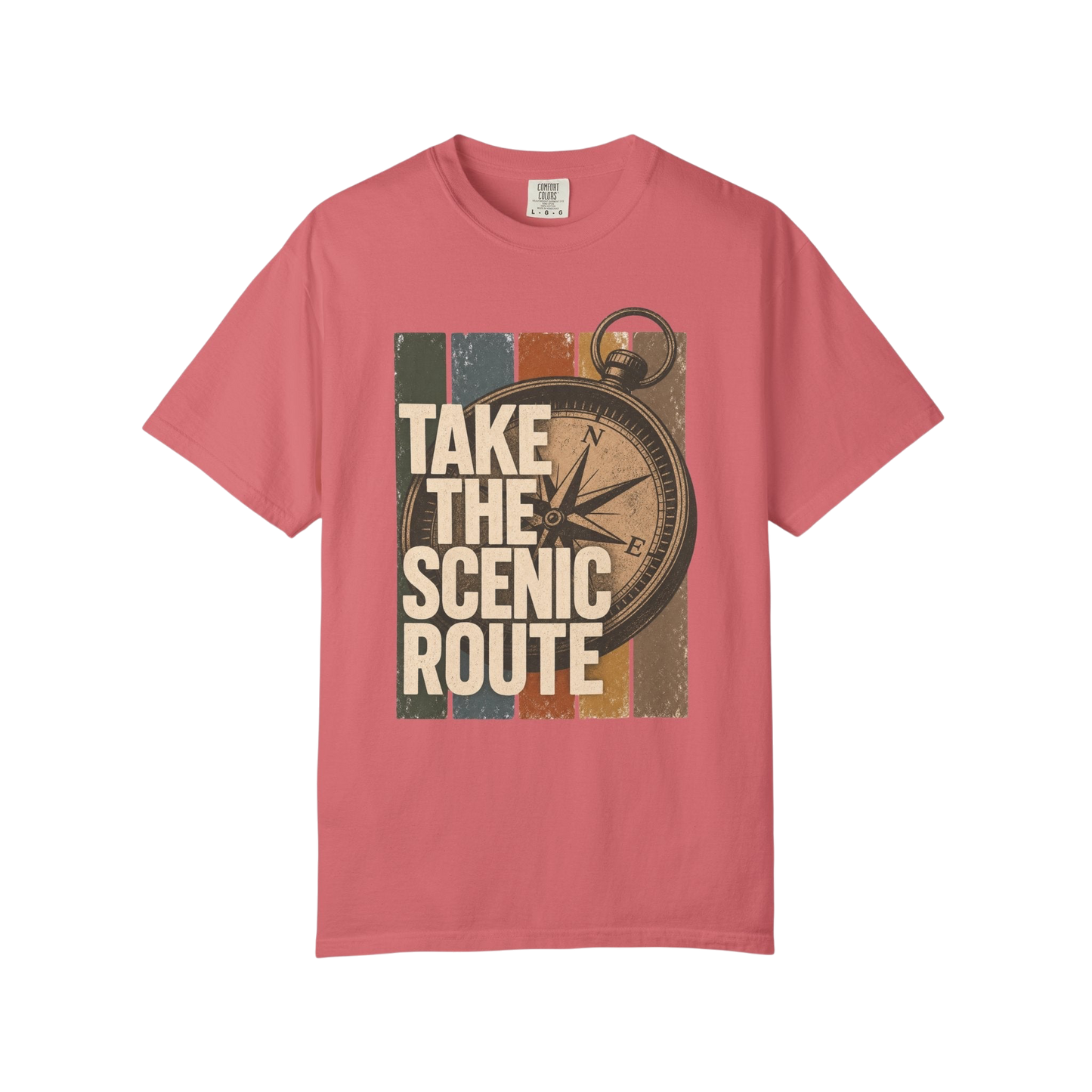 Take the Scenic Route T-Shirt — Vintage Compass Travel Tee