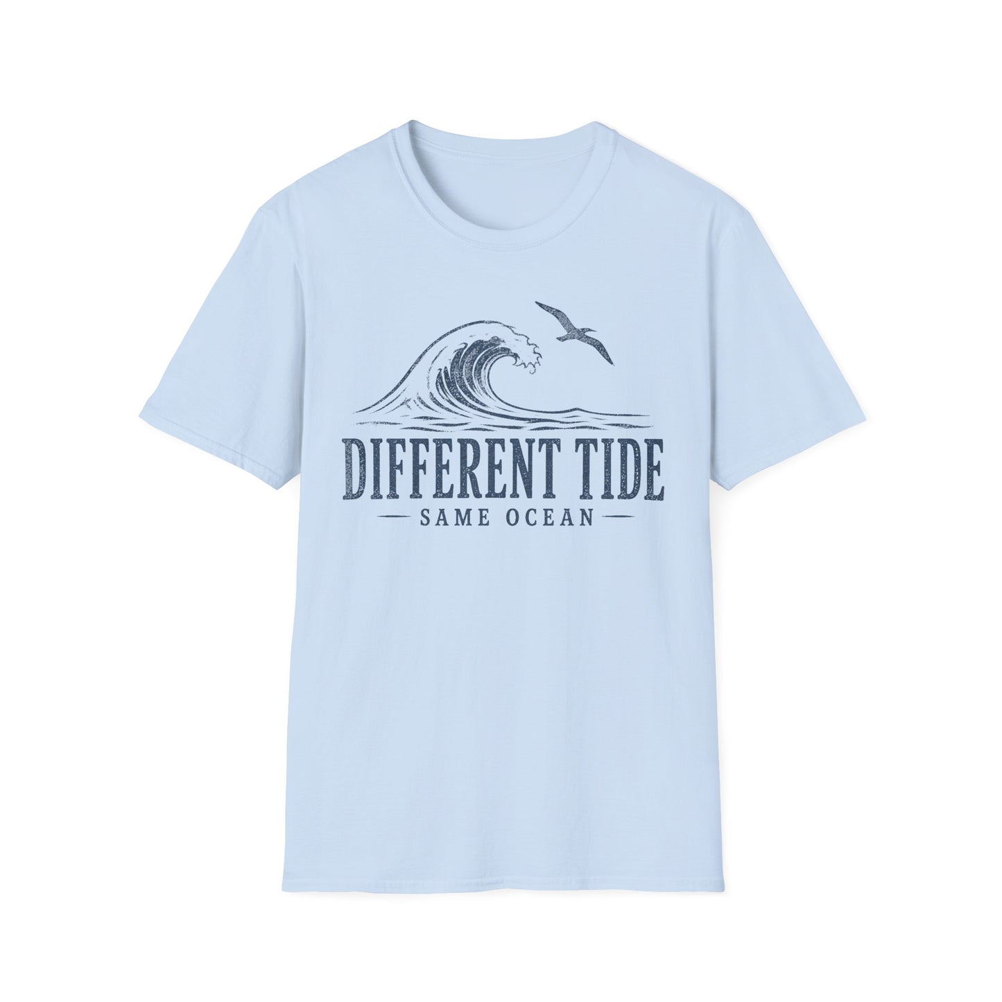 Different Tide Wave T-Shirt — 'Different Tide, Same Ocean' Coastal Graphic Tee