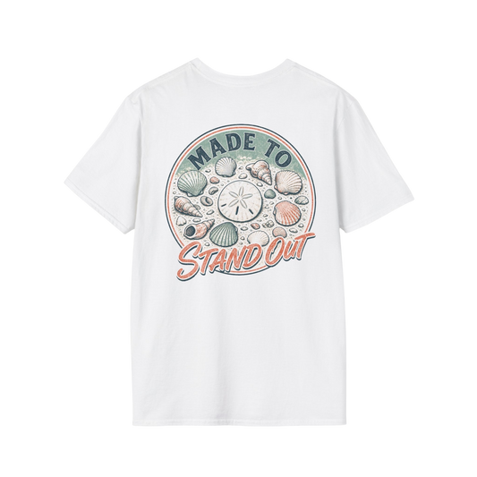 Made To Stand Out- vintage illustration style, retro coastal colors, distressed screen print T-Shirt