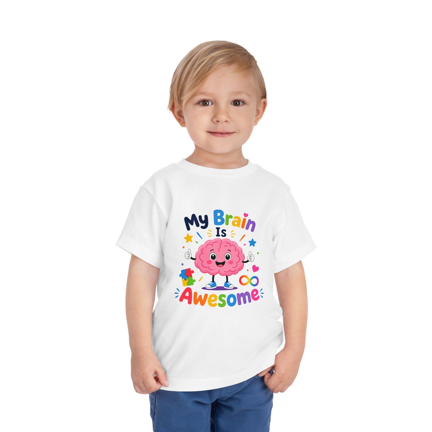 Toddler Tee — "My Brain Is Awesome" Cute Brain Graphic Kids T‑Shirt image 10
