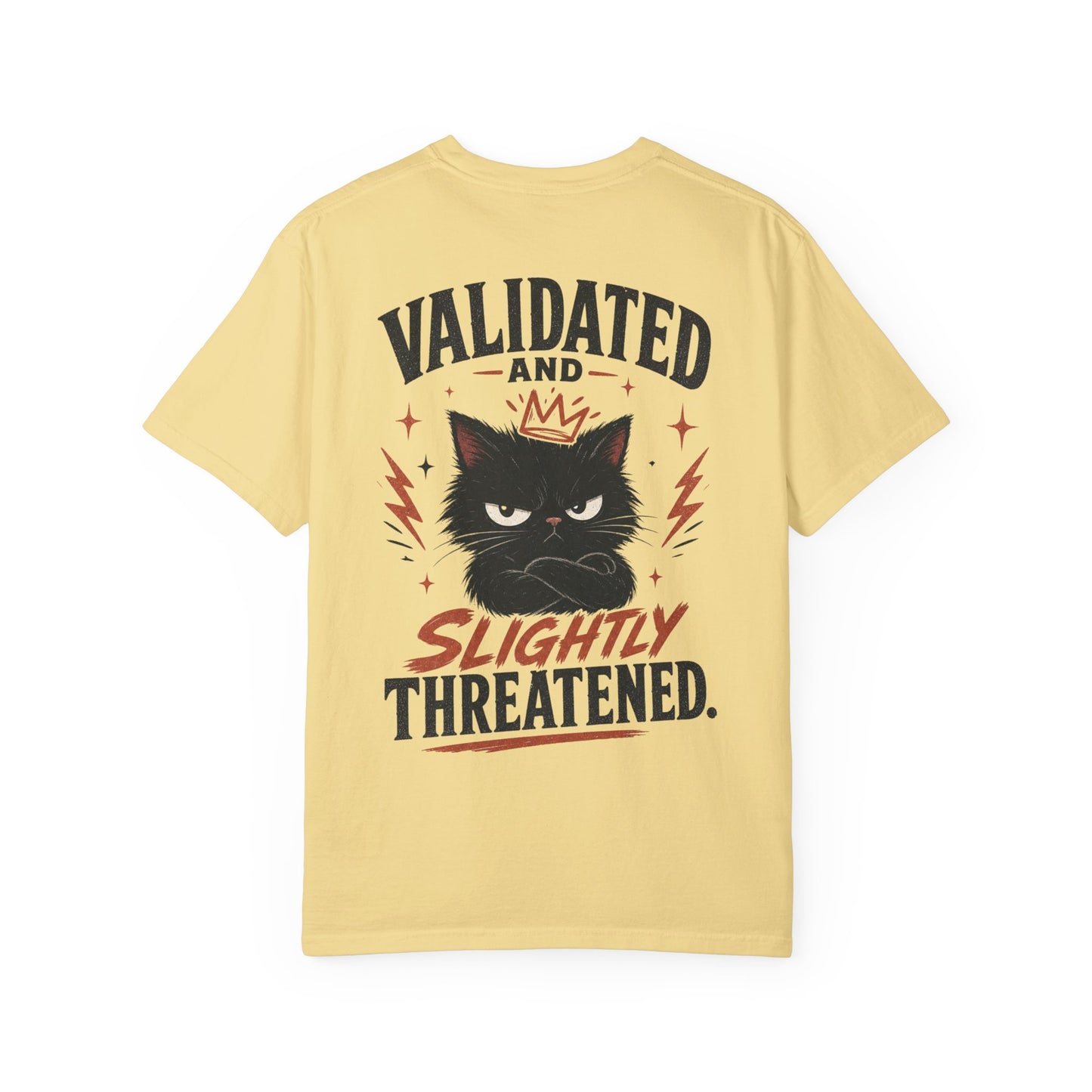 "Validated and Slightly Threatened" Cat Graphic T-Shirt