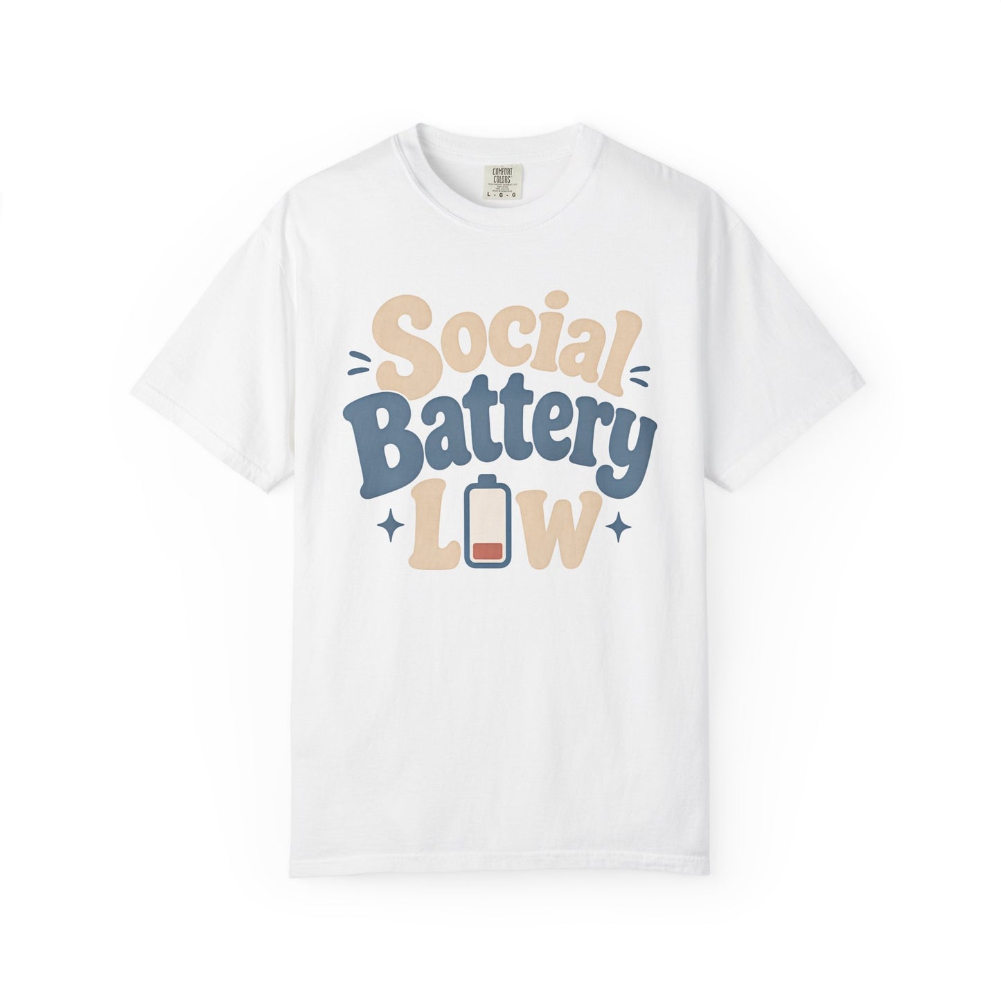 Social Battery Low T-Shirt — Funny Introvert Graphic Tee image