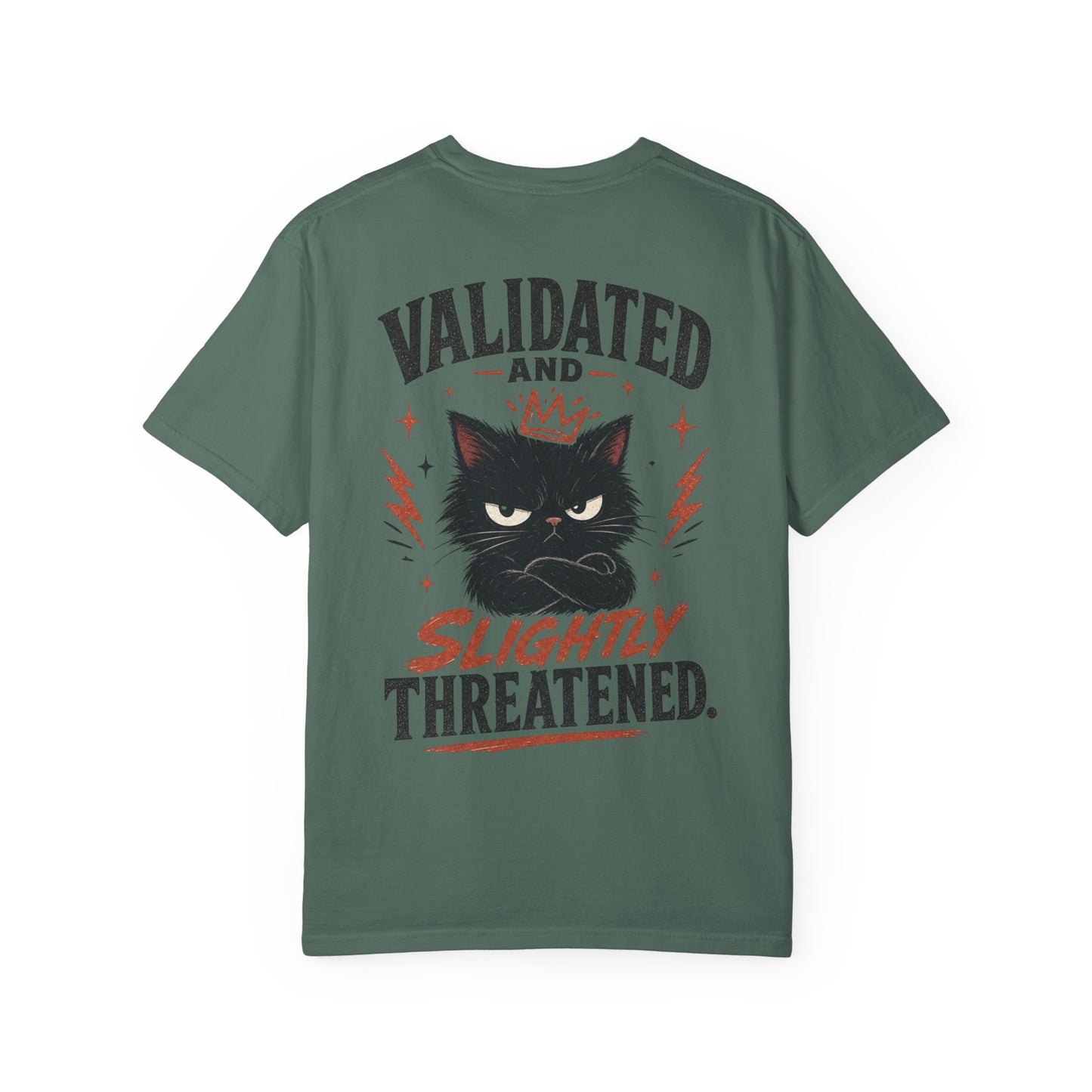 "Validated and Slightly Threatened" Cat Graphic T-Shirt