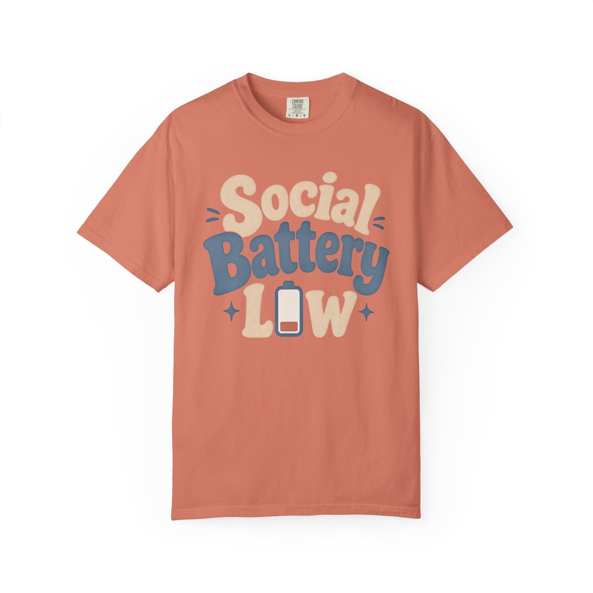 Social Battery Low T-Shirt — Funny Introvert Graphic Tee image