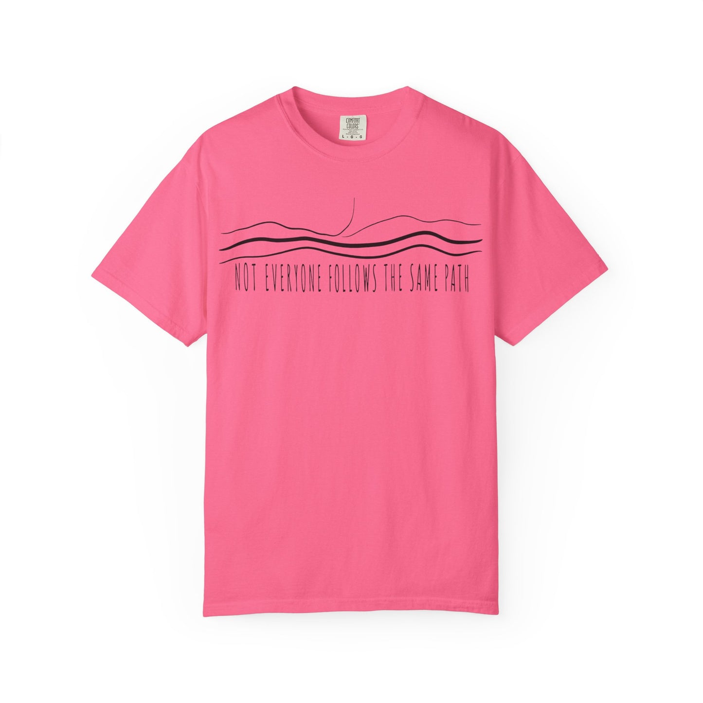T-Shirt – Minimal Line Mountain Tee “Not Everyone Follows The Same Path”