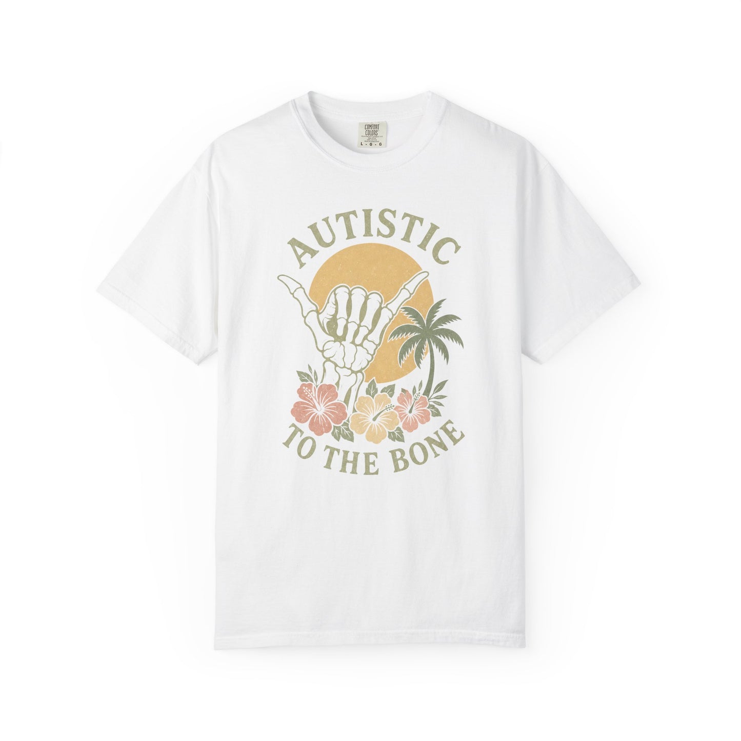 Autistic to the Bone T-Shirt — Retro Surf Shaka Autism Pride Tee