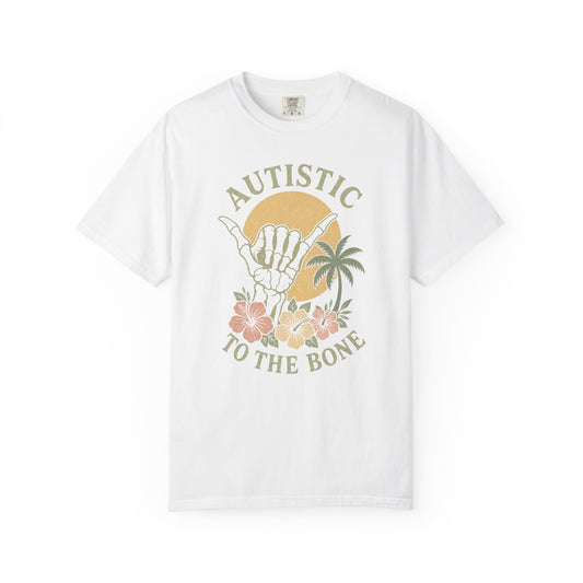 Autistic to the Bone T-Shirt — Retro Surf Shaka Autism Pride Tee