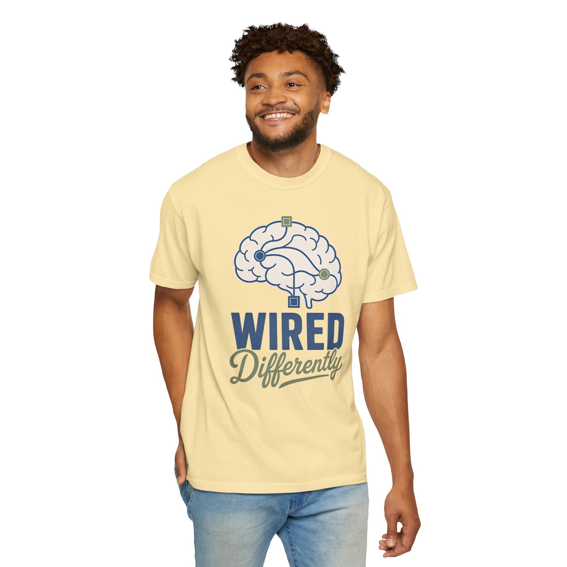 Wired Differently T-Shirt — Brain Graphic Tee for Neurodivergent Pride image 7